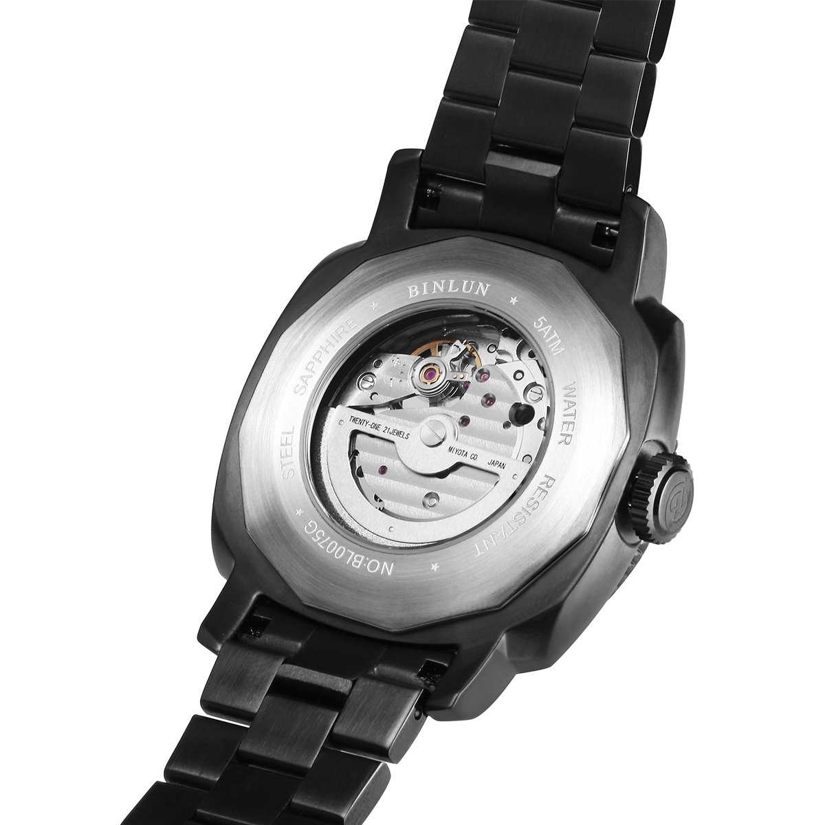 BINLUN Men's Automatic Mechanical Watch - Waterproof Stainless Steel Dress Watch with Date Display - Perfect Gift for Him, Family & Friends - Ideal for Business, Formal Events & Daily Wear
