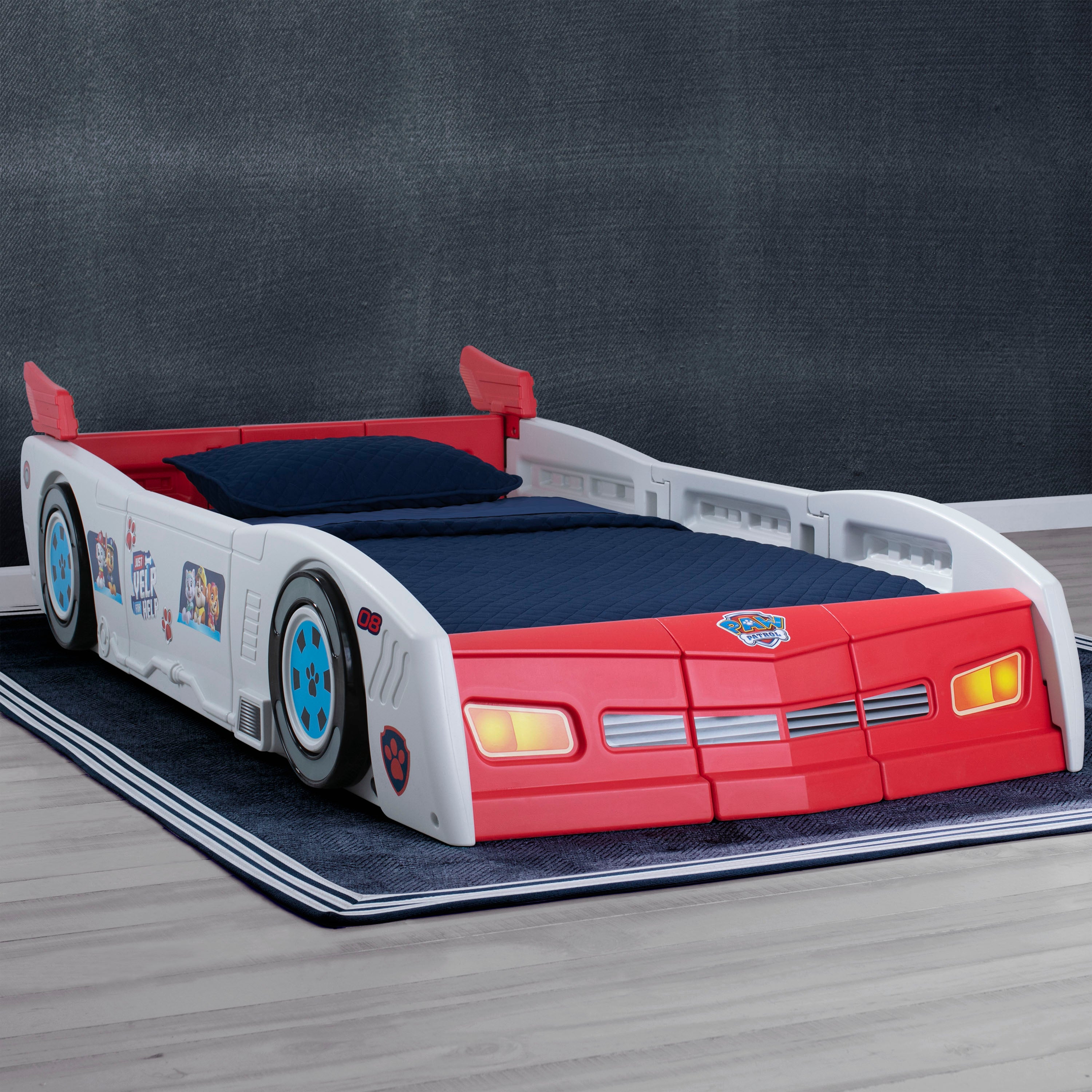 PAW Patrol Toddler and Twin Car Bed for Kids - Fun Themed Bedroom Furniture for Boys and Girls - Perfect for Playtime and Nap Time