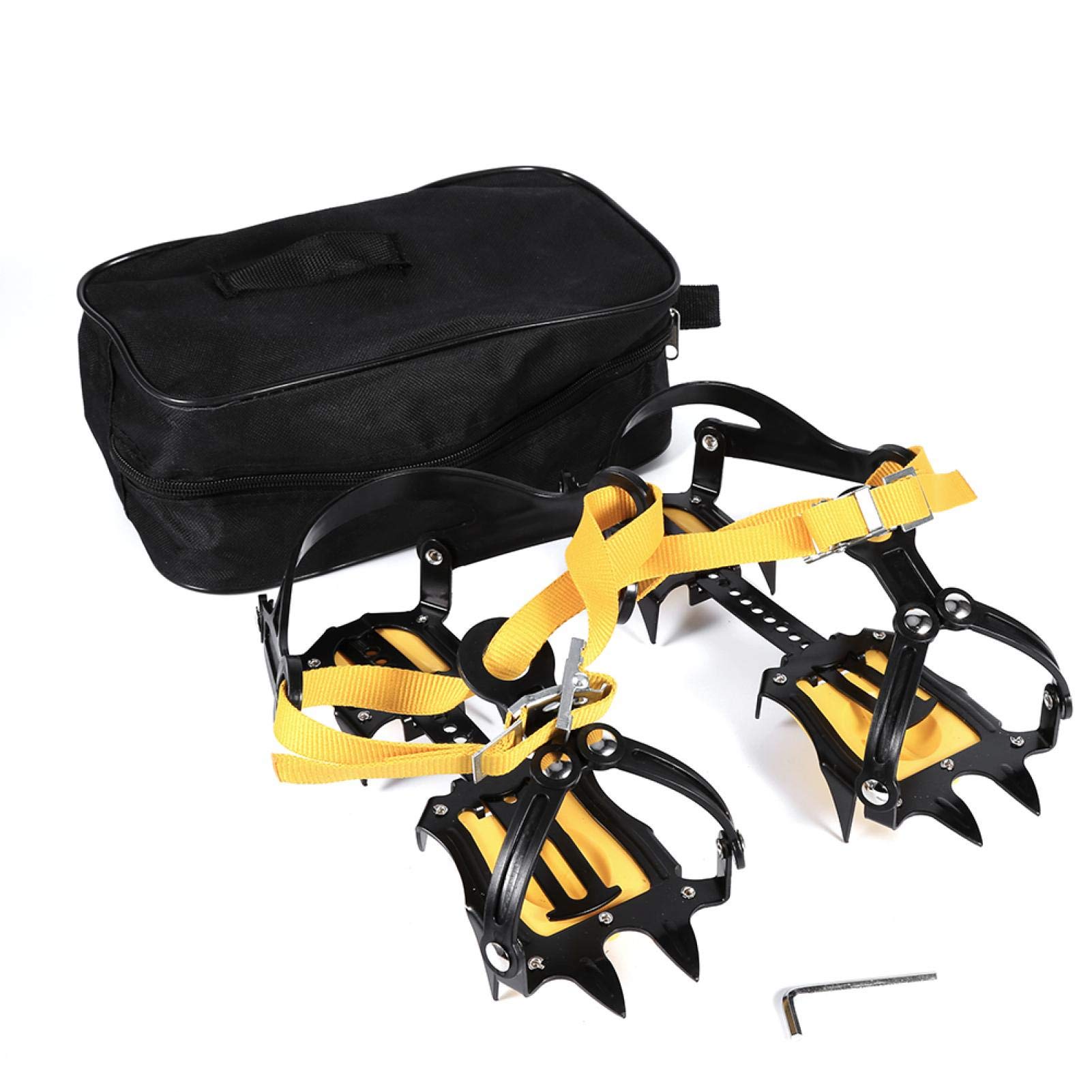EVTSCAN 10-Tooth Ice Cleats for Hiking - Anti-Slip Crampons with Adjustable Straps for Snow, Ice & Winter Trails | Perfect for Outdoor Adventures, Mountain Climbing & Icy Sidewalks