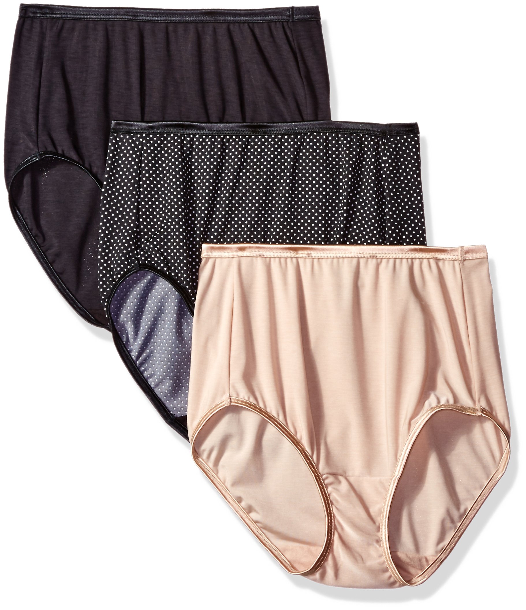 Vanity Fair Women's 3-Pack Illumination Brief Panties - Soft Cotton Underwear for Everyday Comfort | Perfect for Work, Sleep & Lounge Wear