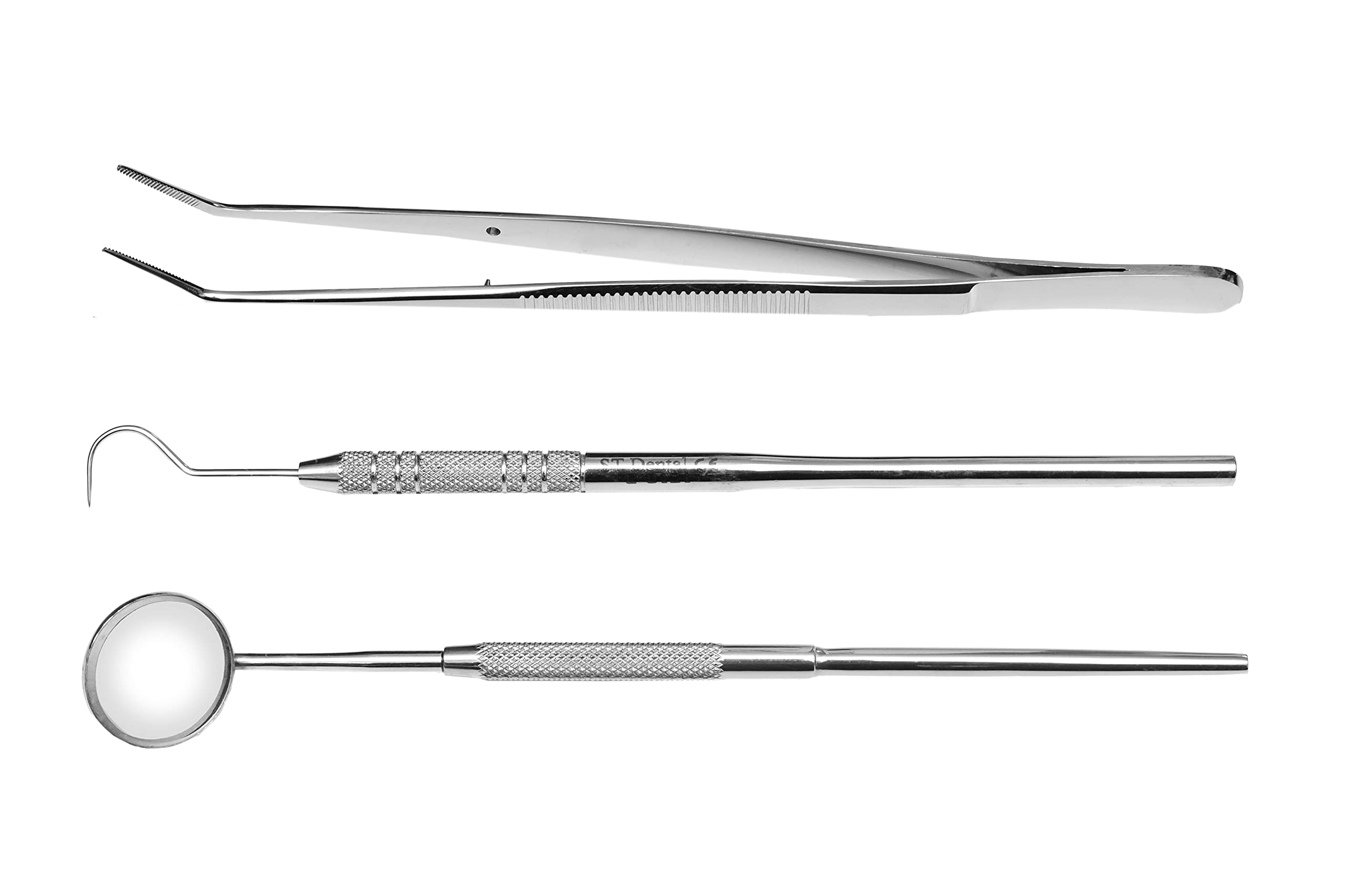 Professional Dental Hygiene Kit - High-Quality Mouth Mirror & Explorer 23 College Plier for Teeth Examination, Manipulation, Treatment & Restoration | Perfect for Dentists, Dental Students & Home Oral Care