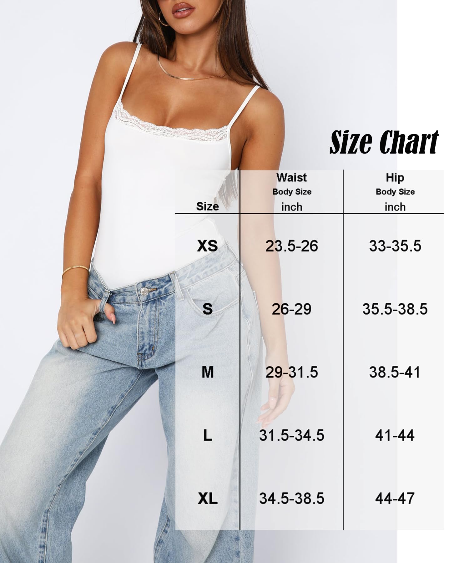Navneet Women's Sexy Lace Bodysuit - Square Neck Sleeveless Cami with Spaghetti Straps & Thong Cut | Backless Leotard for Date Night, Club Wear & Lingerie