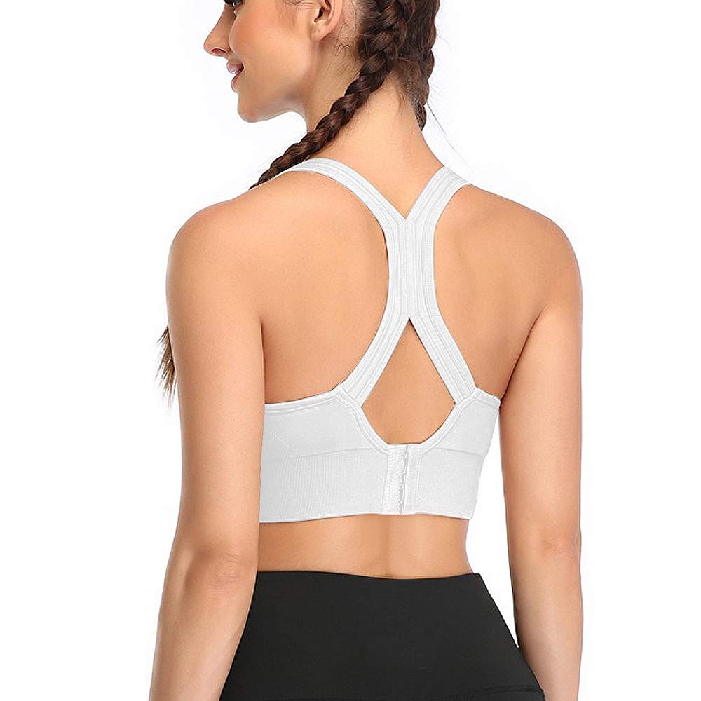 High Impact Sports Bras for Women - Racerback Padded Workout Bras with Comfort Support, Yoga & Fitness Multipack - Perfect for Running, Gym Training & Activewear