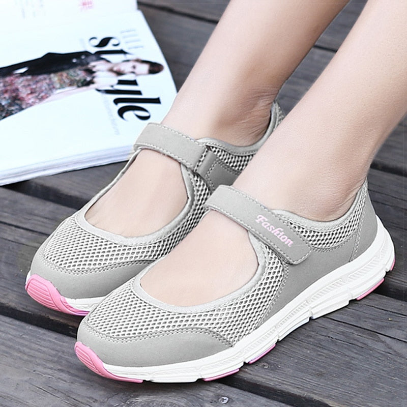 Women's Breathable Vulcanized Sneakers - Lightweight Comfortable Casual Shoes for Walking, Running & Everyday Wear