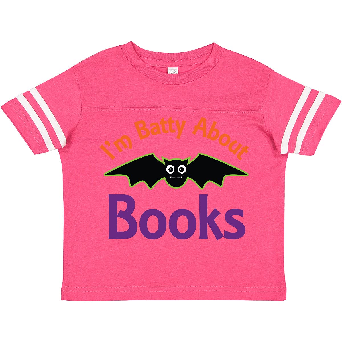 Batty About Books Toddler T-Shirt | Cute Bat Design Cotton Tee for Kids | Perfect for Reading Time & Book Lovers