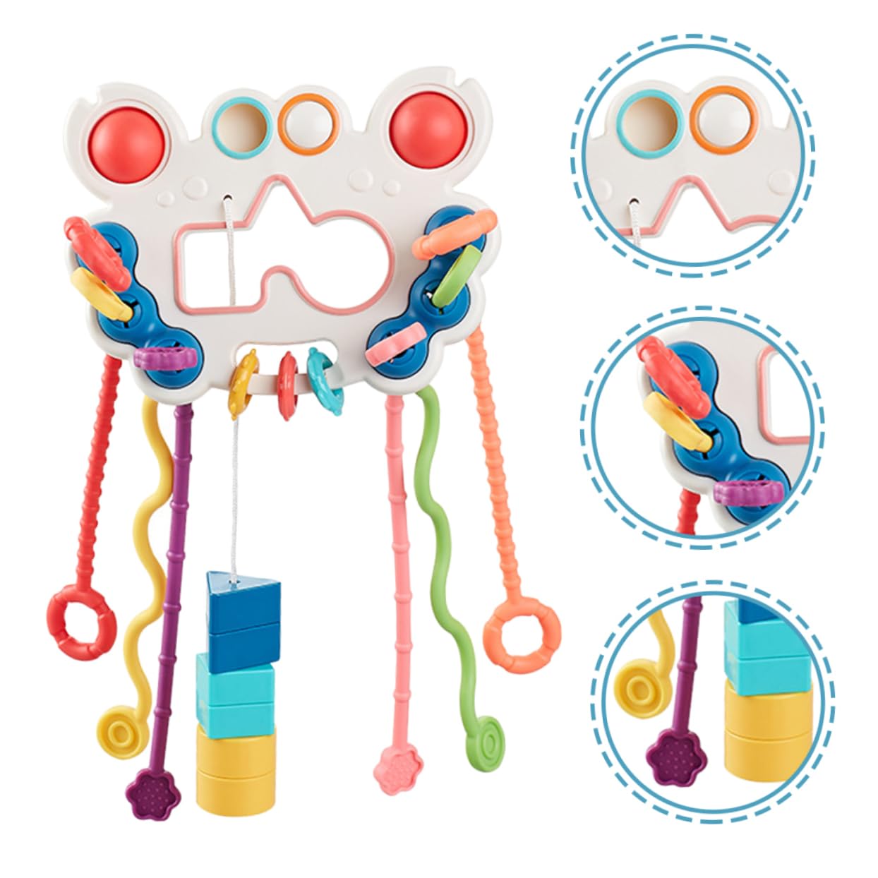 VICASKY 5-Piece Baby Tummy Time Toys Set - Sensory Teething Toys for Infants, Fidget Toys for Toddlers, Preschool Learning Activity Toys - BPA-Free & Safe for Babies | Perfect for Playtime, Teething Relief & Early Development