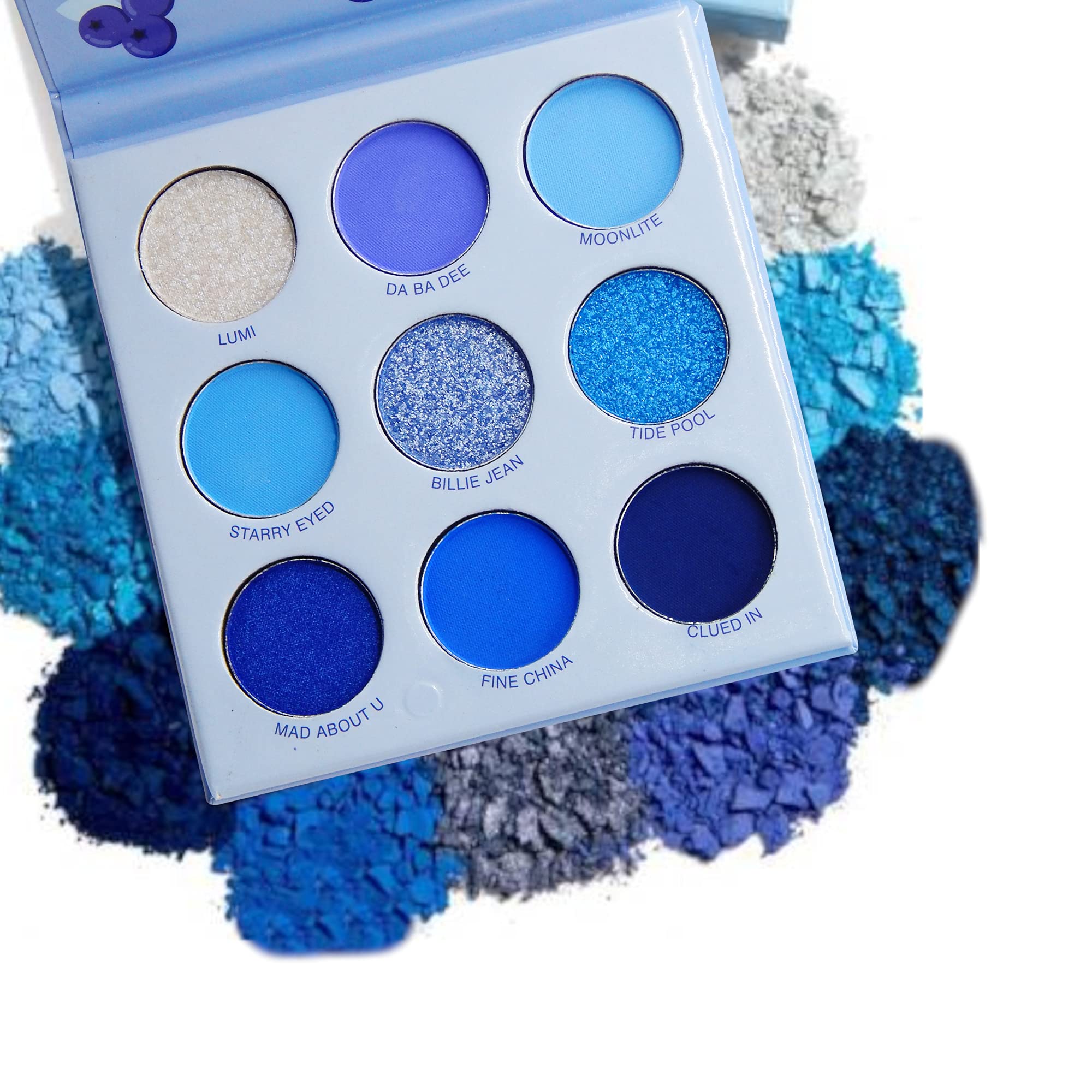 S.F.R. COLOR Blueberry Pressed Pigment Eyeshadow Palette - Matte & Shimmer Nude Eyeshadow Makeup Palette for Day & Night Looks | Perfect for Professional Makeup Artists & Beginners