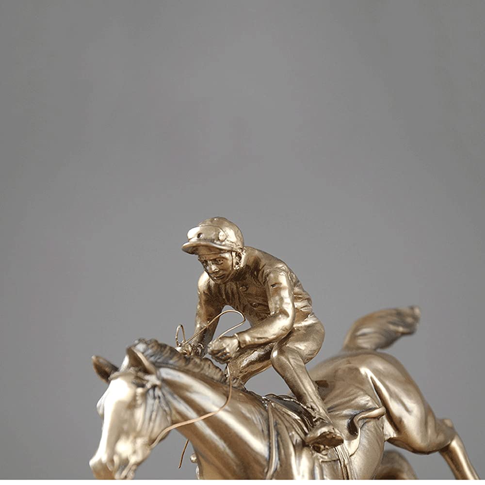 Premium Jumping Horse Racing Statue - Elegant Office & Home Decor Sculpture for Desktop, Table Top, Cabinet | Perfect for Gifts, Office Decor, and Living Room Accents