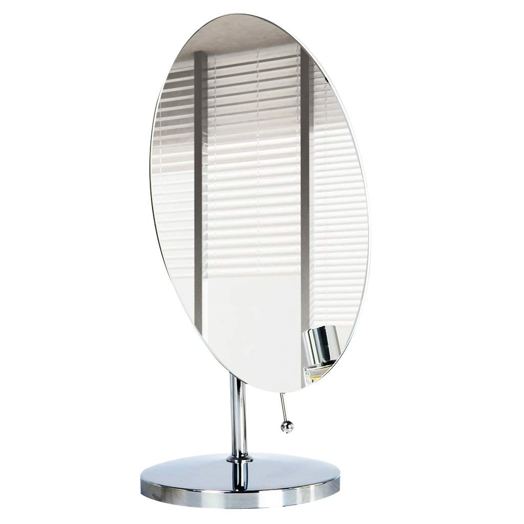 360° Rotating LED Vanity Mirror with Stand - Portable Desktop Makeup Mirror with Adjustable Brightness for Travel, Home & Professional Use | Compact & HD Cosmetic Mirror (Size C)