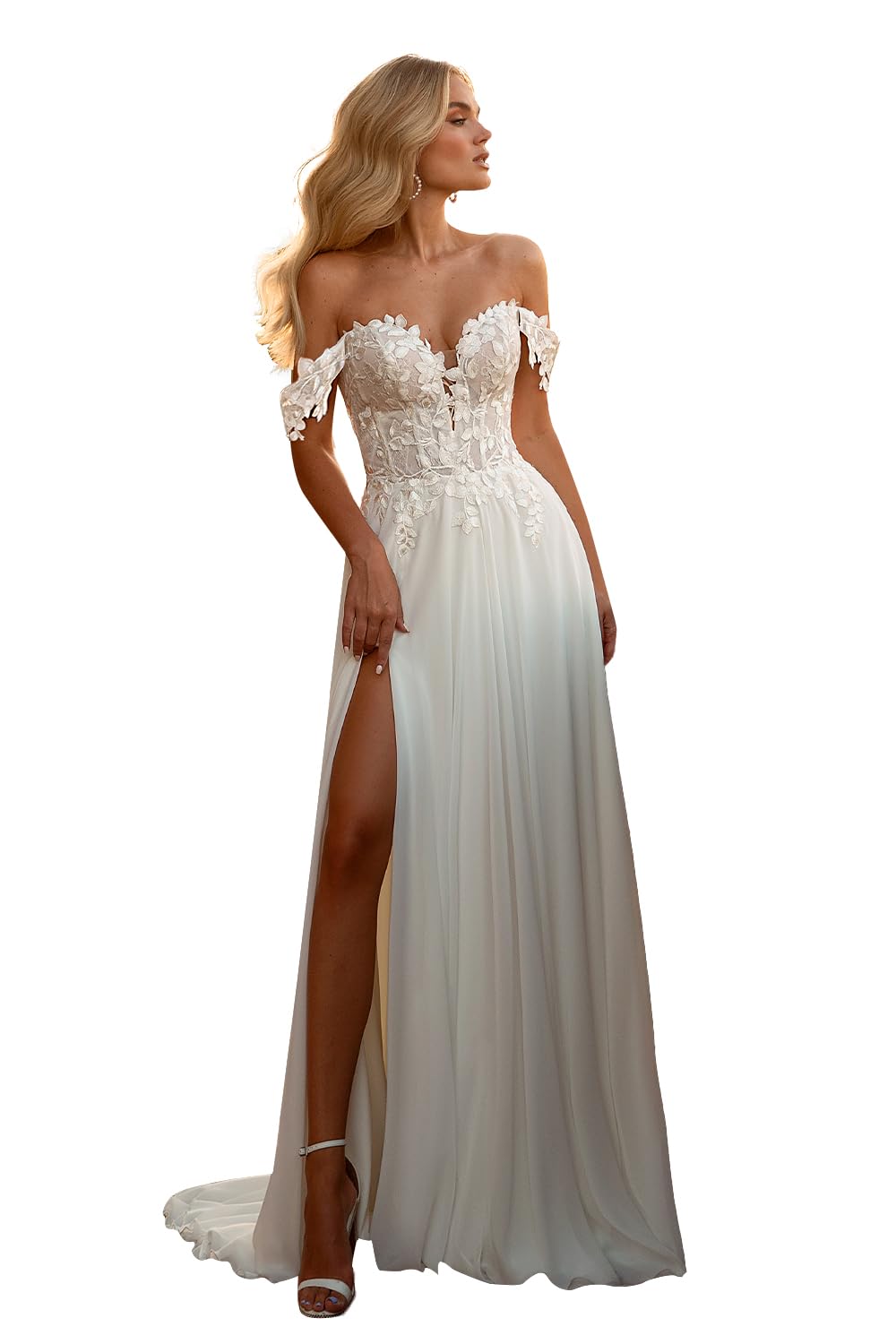 Boho Beach Wedding Dresses for Bride - Lace Formal Bridal Gowns for Women | Perfect for Beach Ceremonies, Destination Weddings & Romantic Photoshoots