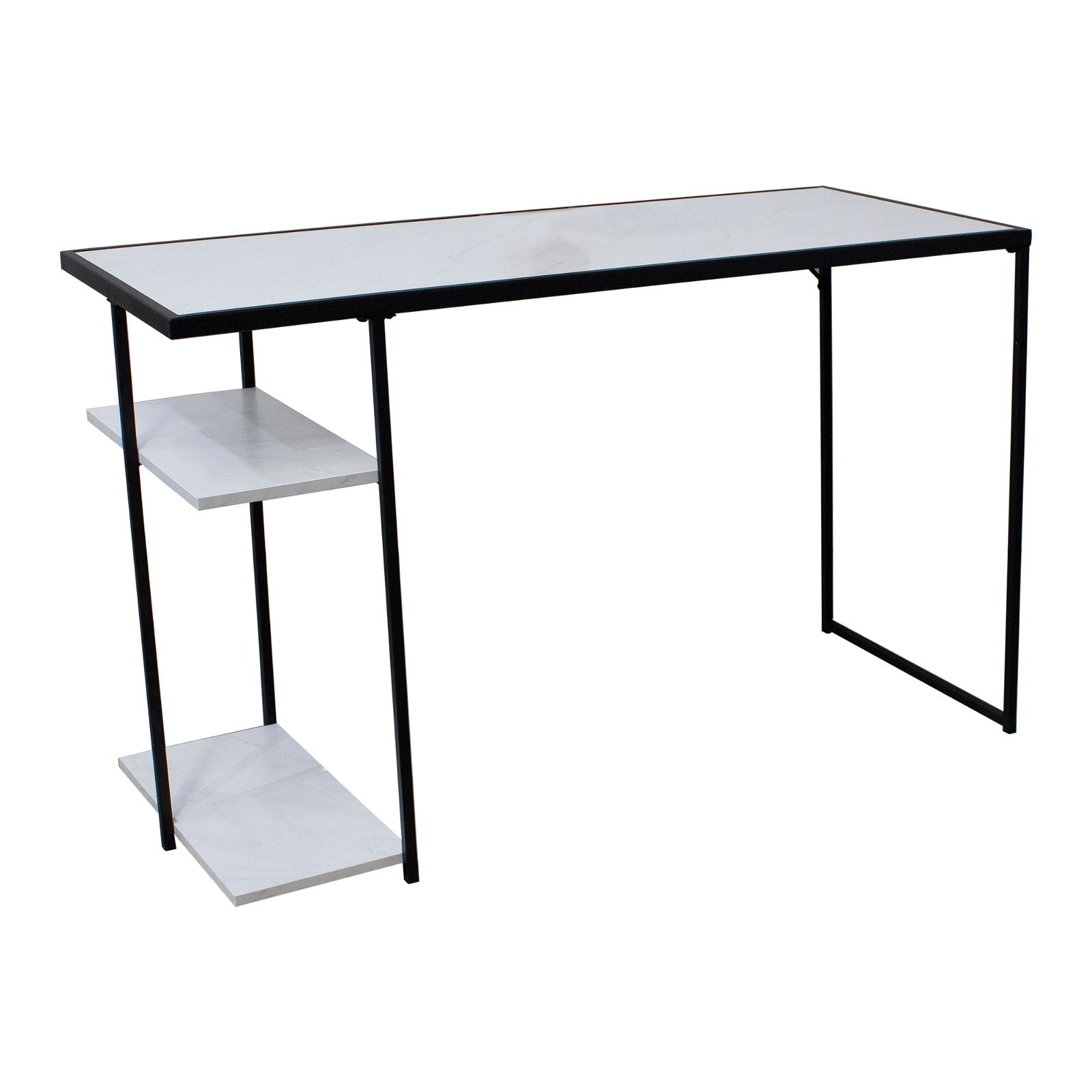 Modern Home Office Desk with Storage - Stylish & Functional Urban Style Writing Desk for Small Spaces - Perfect for Remote Work & Study