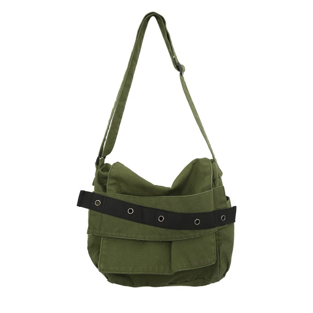 Vintage Canvas Crossbody Bag for Women & Men - Large Unisex Messenger Shoulder Bag for Travel, Work & Daily Use