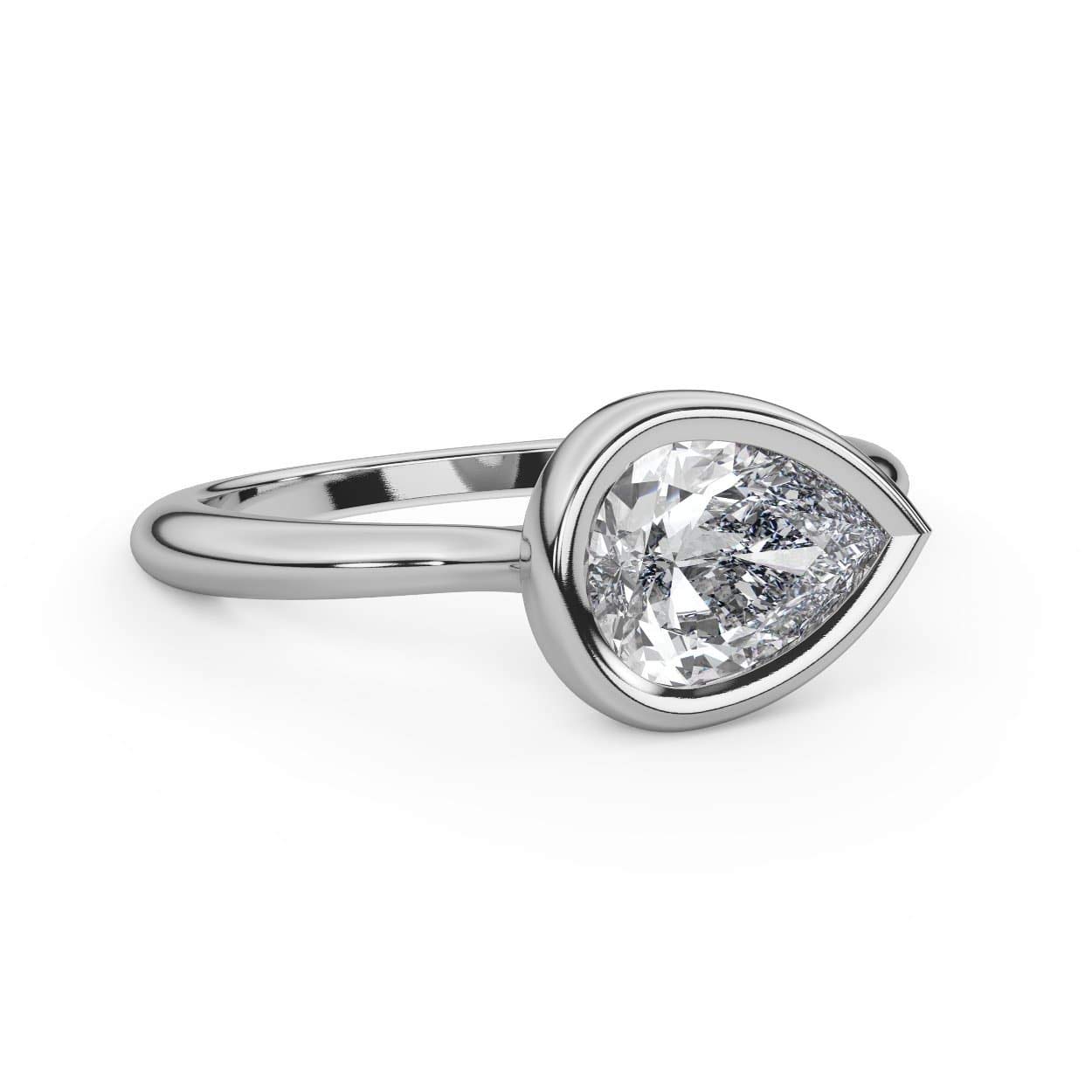 2 CT Pear-Shaped Colorless Moissanite Engagement Ring for Women - Sterling Silver Wedding Bridal Ring Set with Diamond Solitaire Prong - Perfect Anniversary, Promise Gift for Her - Ideal for Proposals, Weddings & Special Occasions