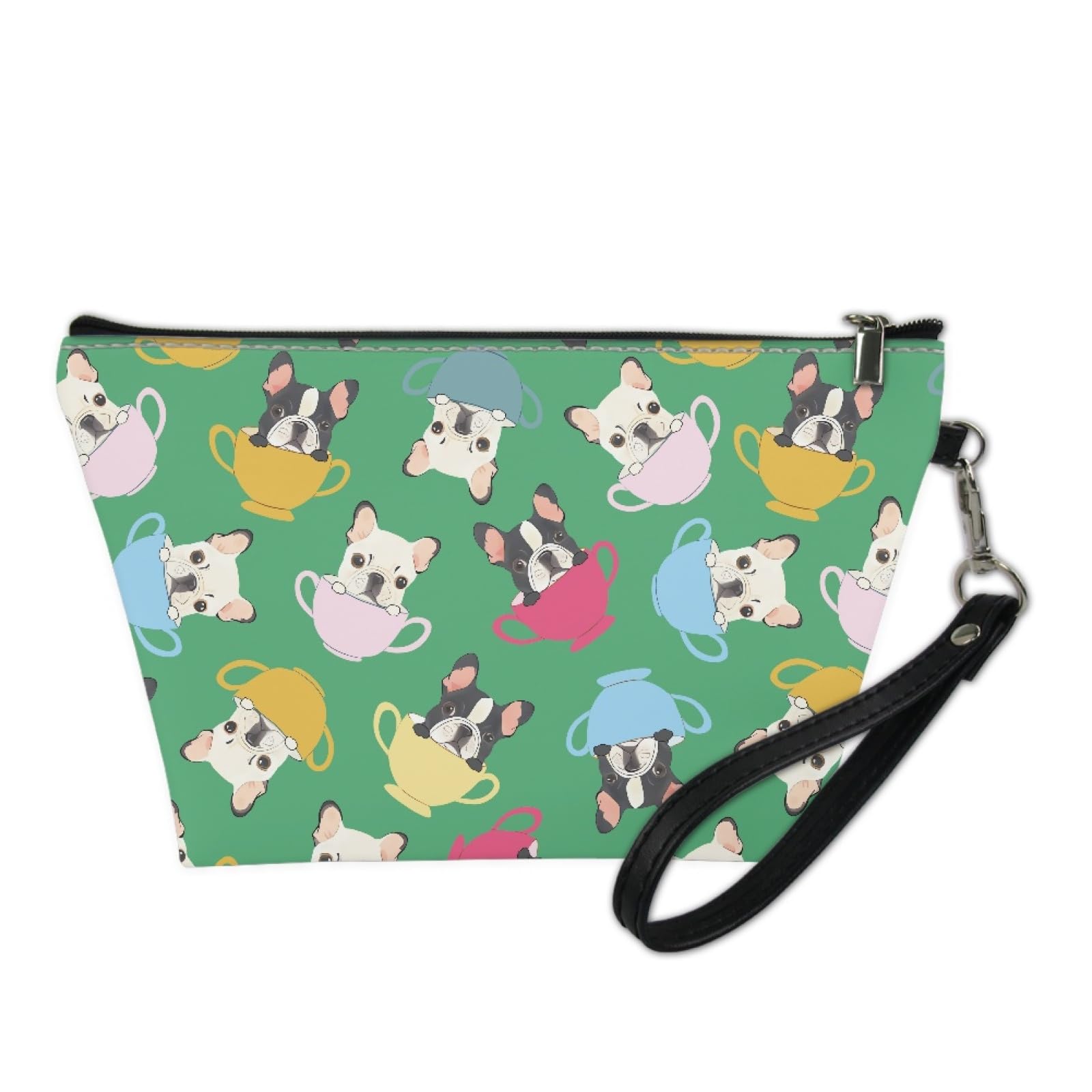 French Bulldog Printed Cosmetic Bag for Women - Travel & Makeup Organizer