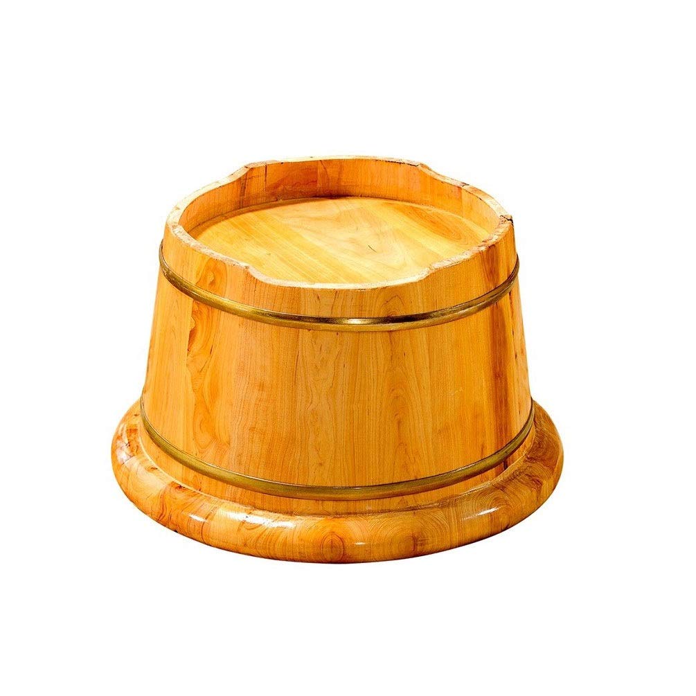 Premium Solid Wood Foot Bath Massager Tub - Natural Wooden Foot Spa Bucket for Relaxation, Sauna & Aromatherapy | Perfect for Home Use, Pedicures & Stress Relief