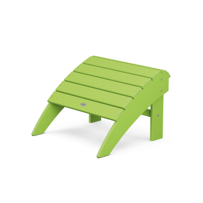 POLYWOOD Vineyard Curveback Adirondack Ottoman - Outdoor Patio Furniture, Weather-Resistant Poly Lumber, Perfect for Garden, Poolside & Backyard Relaxation