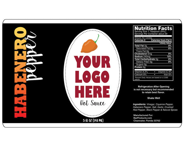 Custom Habanero Hot Sauce - Personalized with Your Name - Spicy Gourmet Condiment for Tacos, Wings & BBQ | Perfect Gift for Hot Sauce Lovers