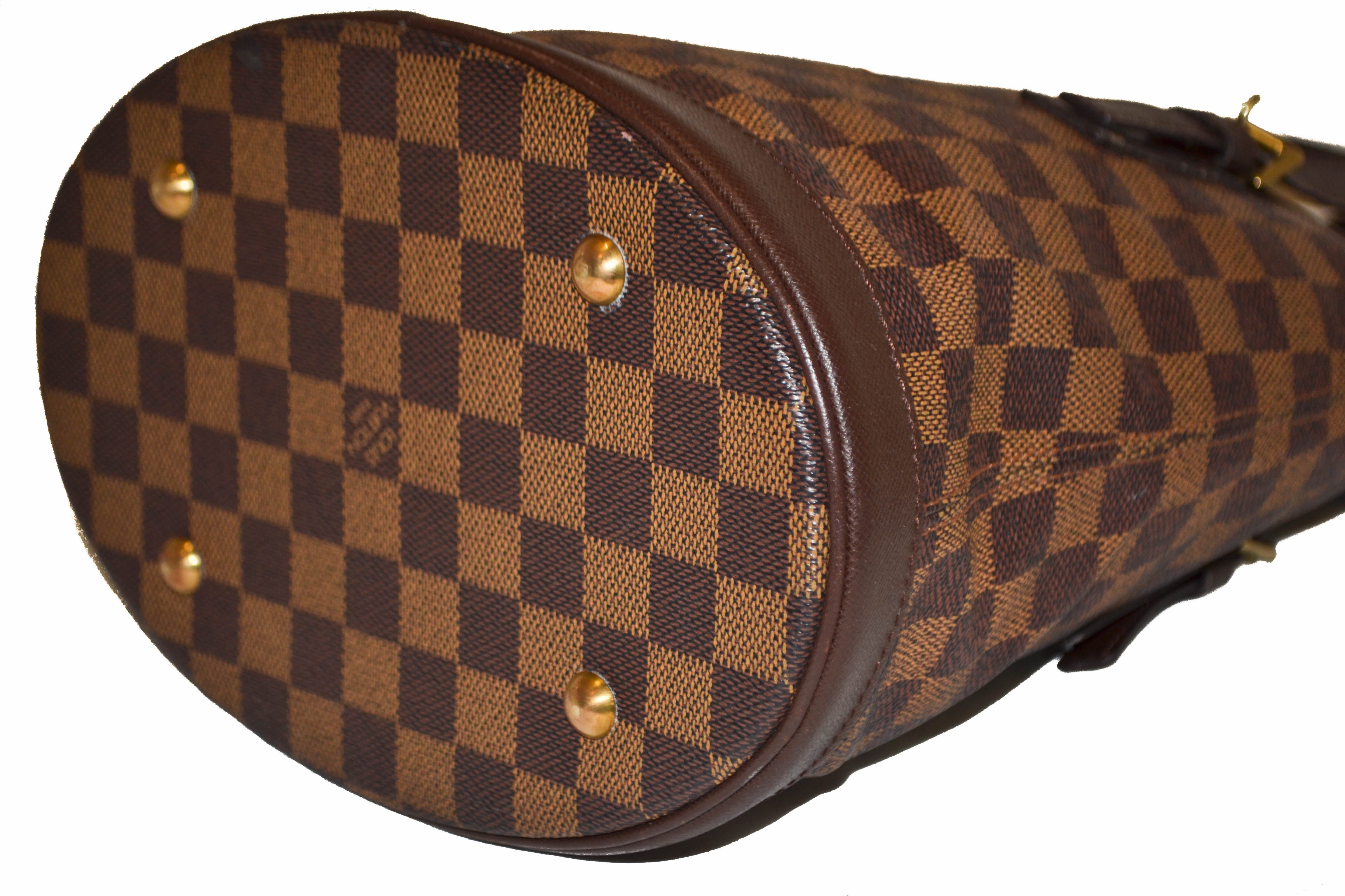 Authentic Louis Vuitton Damier Ebene Bucket PM Shoulder Bag - Luxury Designer Handbag for Women, Perfect for Work, Travel & Everyday Use