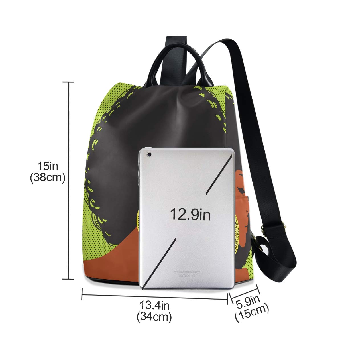Stylish African American Women's Backpack - Durable Fashionable Shoulder Bag for Daily Use, Shopping & Travel - Perfect for Work, School & Outdoor Adventures