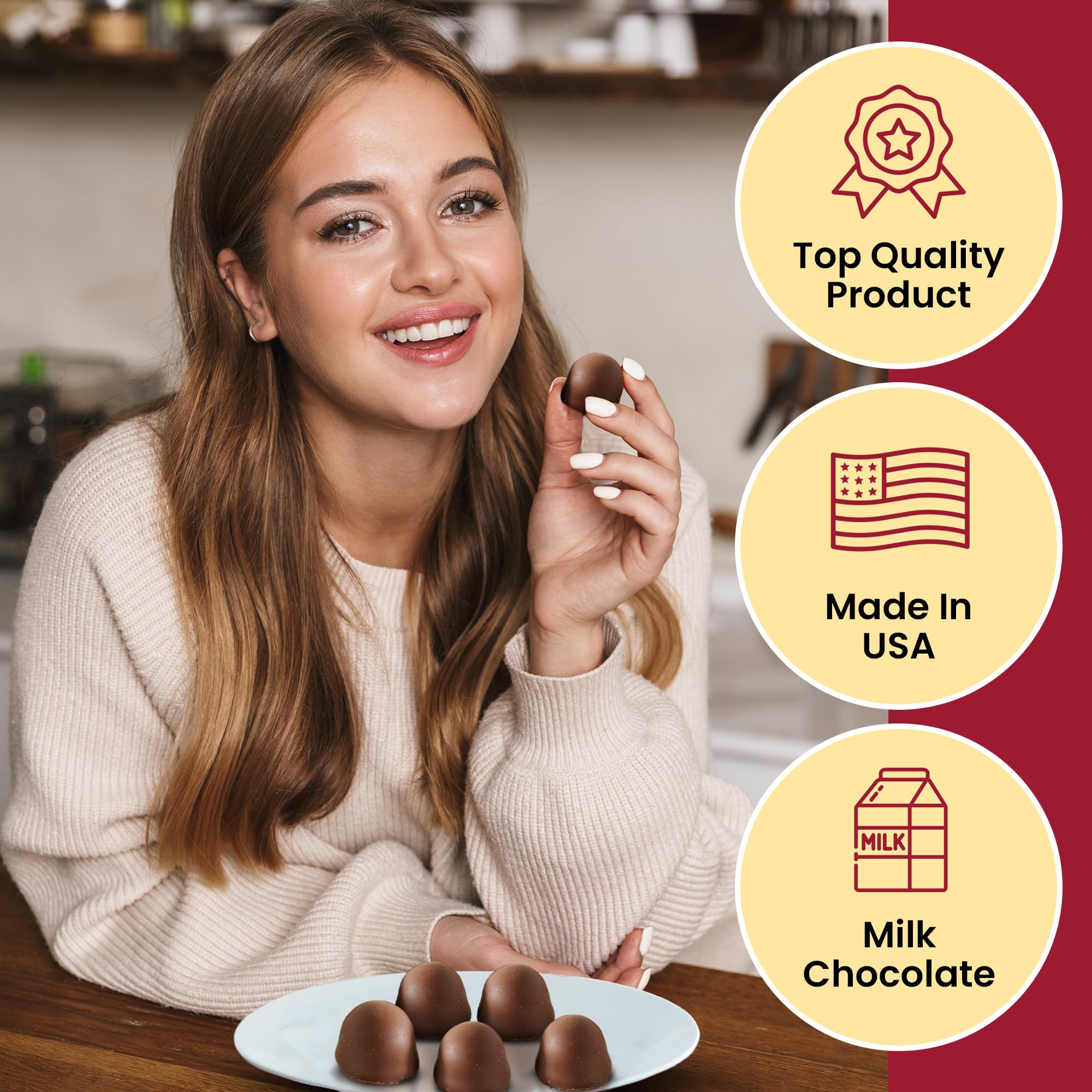 Queen Anne Milk Chocolate Covered Cordial Cherries - 19.8 oz Gift Box (30 Pieces) | Whole Cherry in Sweet Creamy Fruity Flavor | Perfect for Holiday Gifts, Valentine's Day & Birthday Treats