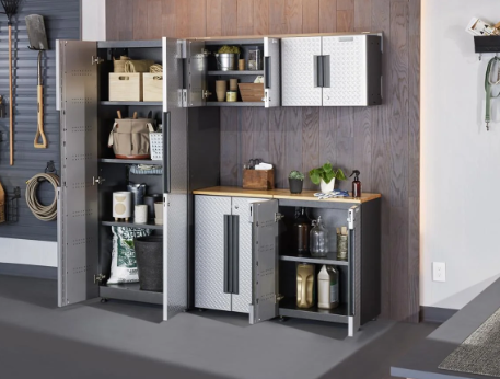 Gladiator 5-Piece Silver Flex Cabinet System IV GANF05WFMTS - Garage Storage & Organization Solution for Tools & Equipment