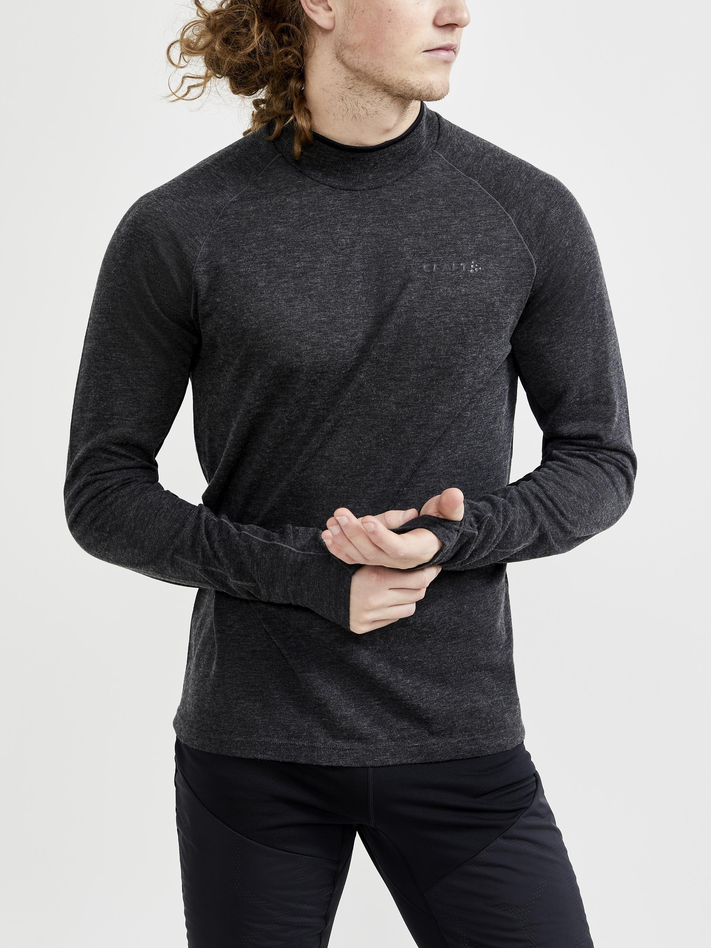Men's Advanced Subzero Wool Running T-Shirt - Moisture Wicking & Thermal Performance for Cold Weather Training & Outdoor Activities