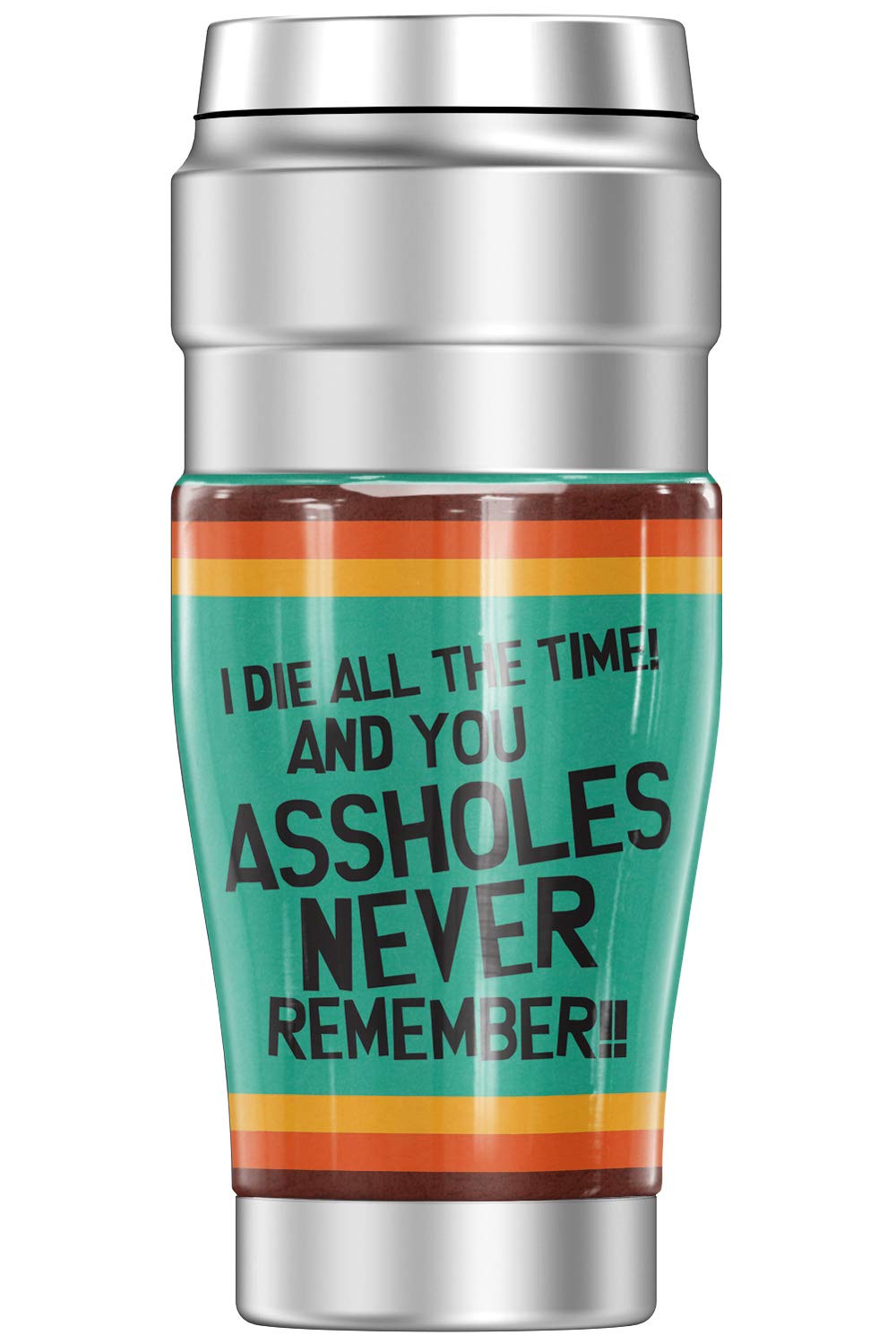 South Park Kenny Stainless Steel Travel Tumbler 16oz - Vacuum Insulated Double Wall Thermos Mug for Hot & Cold Drinks - Perfect for Office, Gym, Camping and Outdoor Adventures