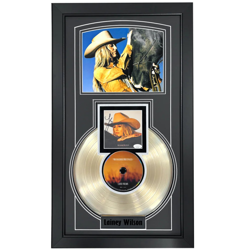 Lainey Wilson Autographed Whirlwind CD Album - Gold Record Framed with JSA COA - Signed Country Music Memorabilia - Perfect for Home Decor, Fan Collections & Gift Giving