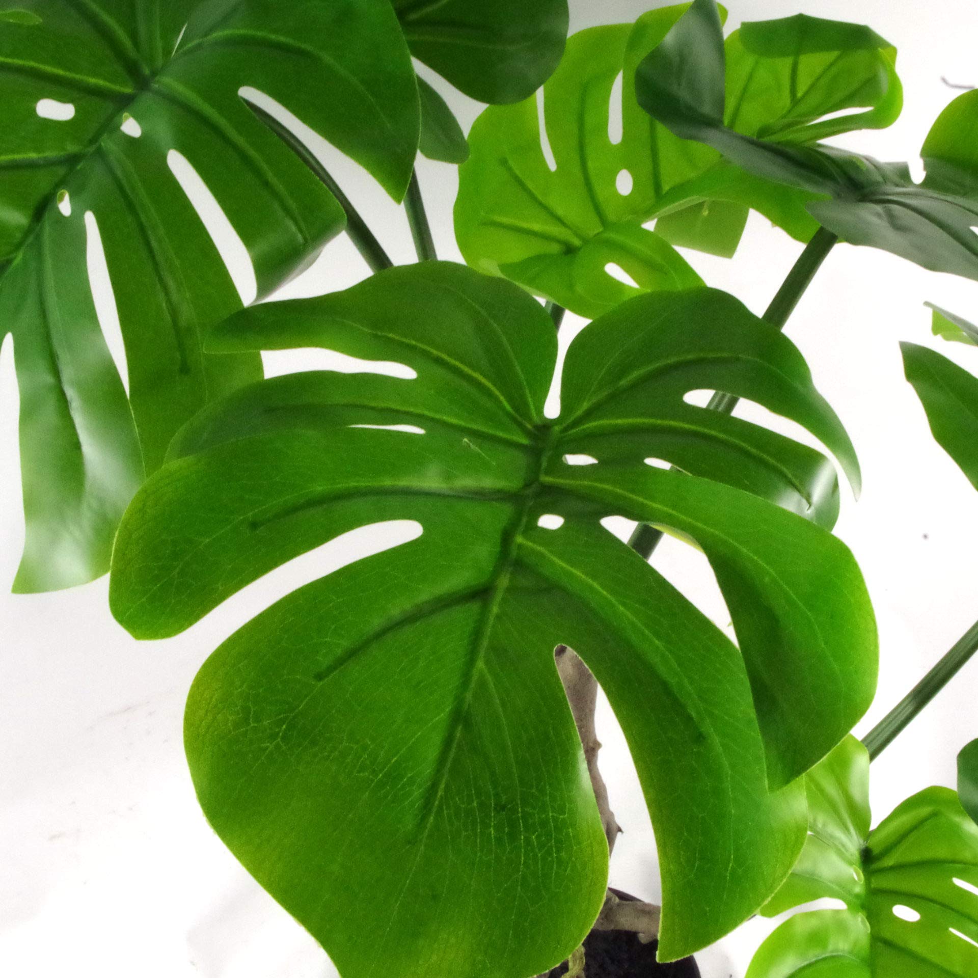 70cm Artificial Monstera Stem Plant - Realistic Twisted Leaf Design for Home Decor, Office, Wedding & Party Arrangements