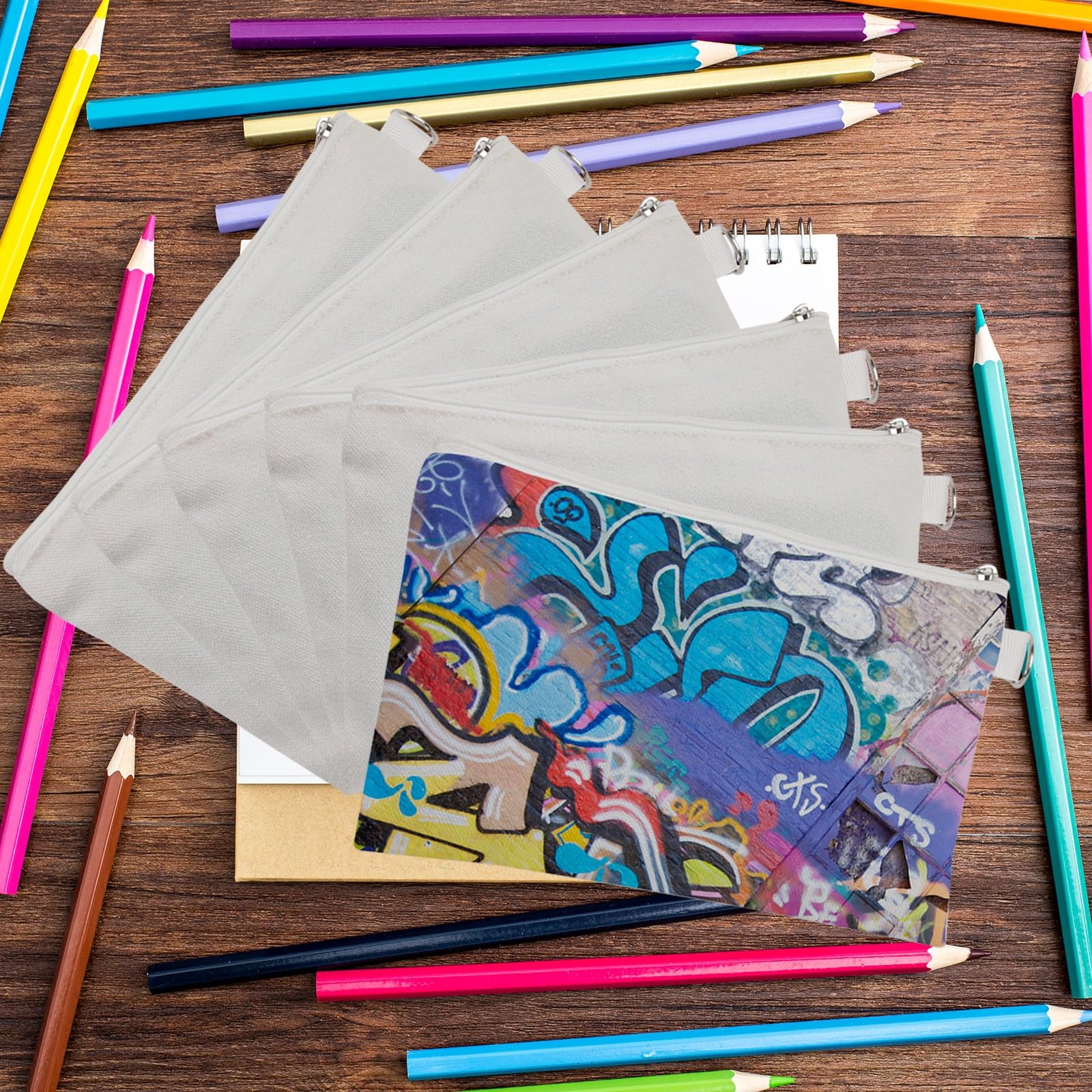 30-Piece Sublimation Blanks Makeup Bags Bulk - White Canvas Tote Bags for DIY Sublimation Printing | Perfect for Custom Gifts, Promotional Items & Craft Projects