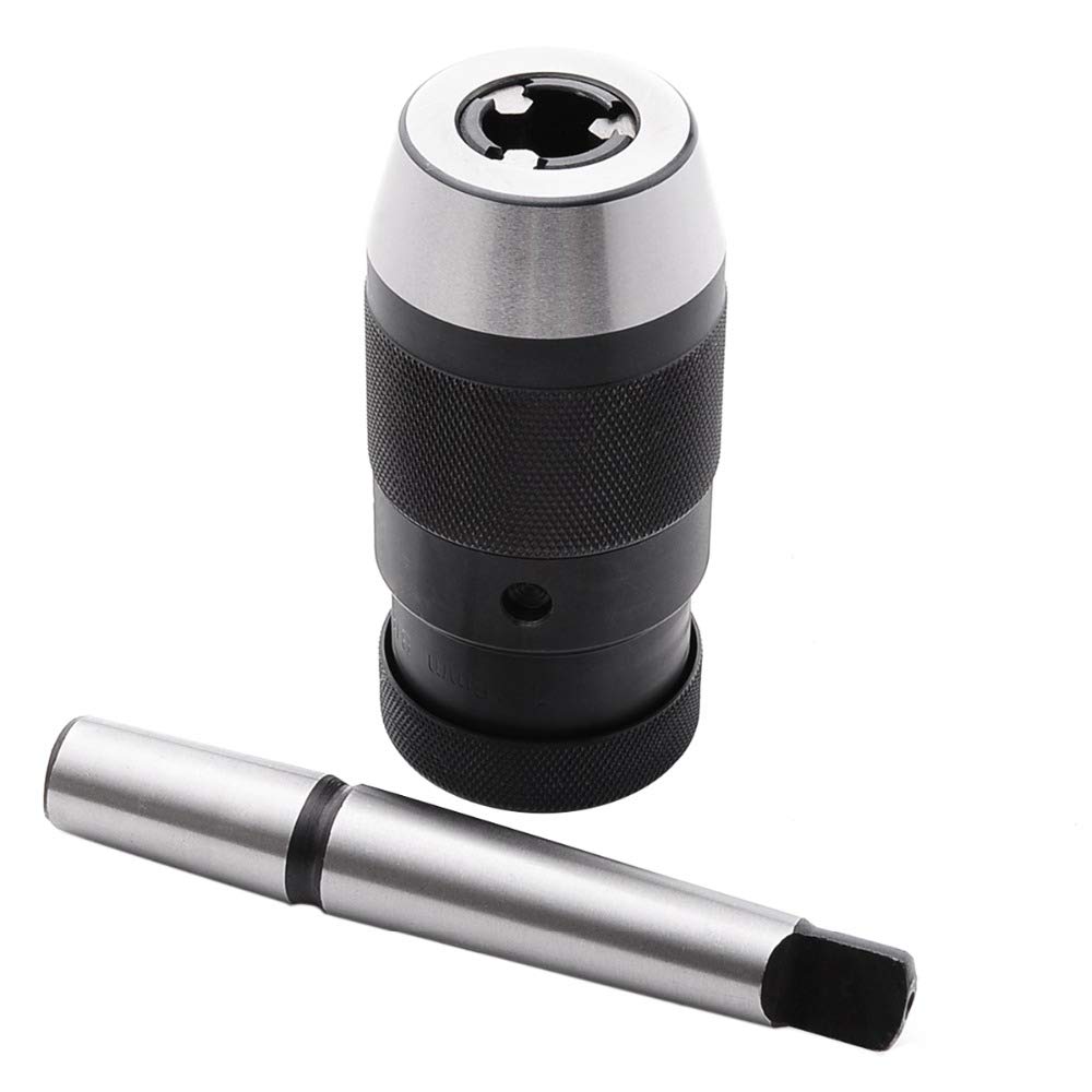 Heavy Duty Keyless Drill Chuck for CNC Lathe & Milling Machine - Self-Tightening Replacement Chuck with Adaptor - Perfect for Metalworking, Woodworking, and Precision Drilling Operations