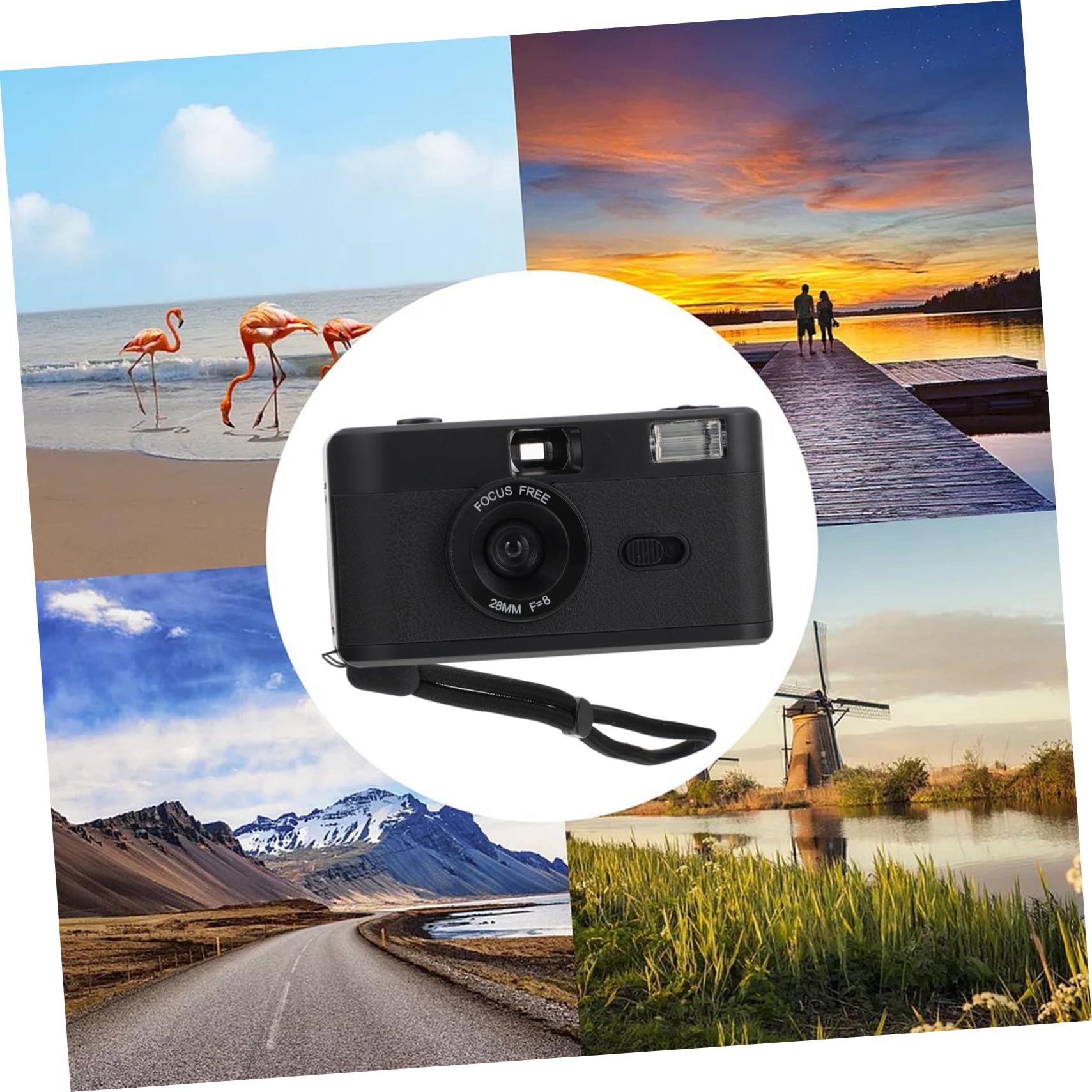 OSALADI 3-Pack Vintage Film Camera with Built-in Flash - Retro Plastic PVC Travel Camera for Photography Enthusiasts | Perfect for Travel, Parties, and Vintage-Themed Events