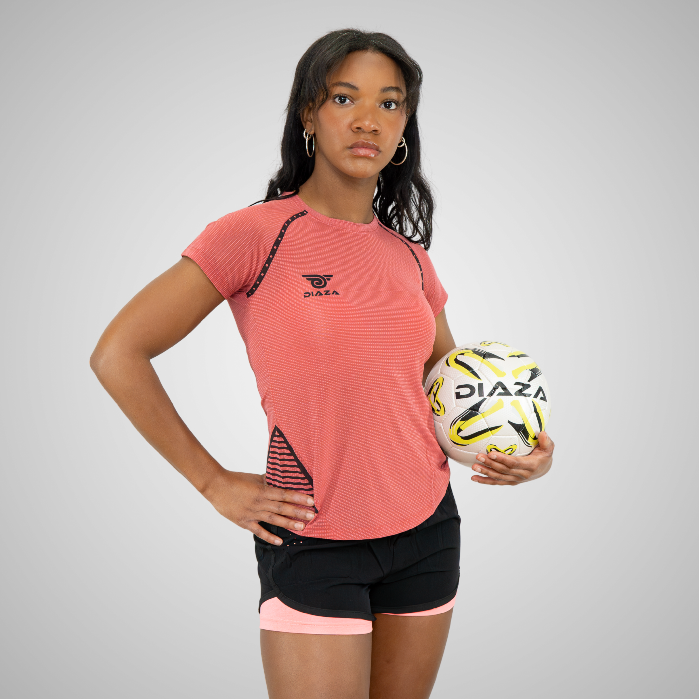 Diaza Player Clarita Jersey - Watermelon Red Soccer Jersey for Women - Perfect for Games, Training & Fan Support
