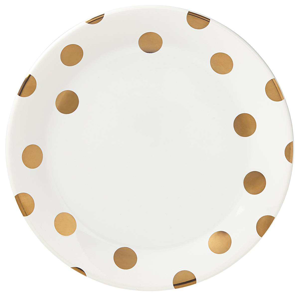 Elegant Gold Dot Dinner Plate Set - 10.5 Inch Decorative Porcelain Plates for Formal Dining, Parties & Home Decor