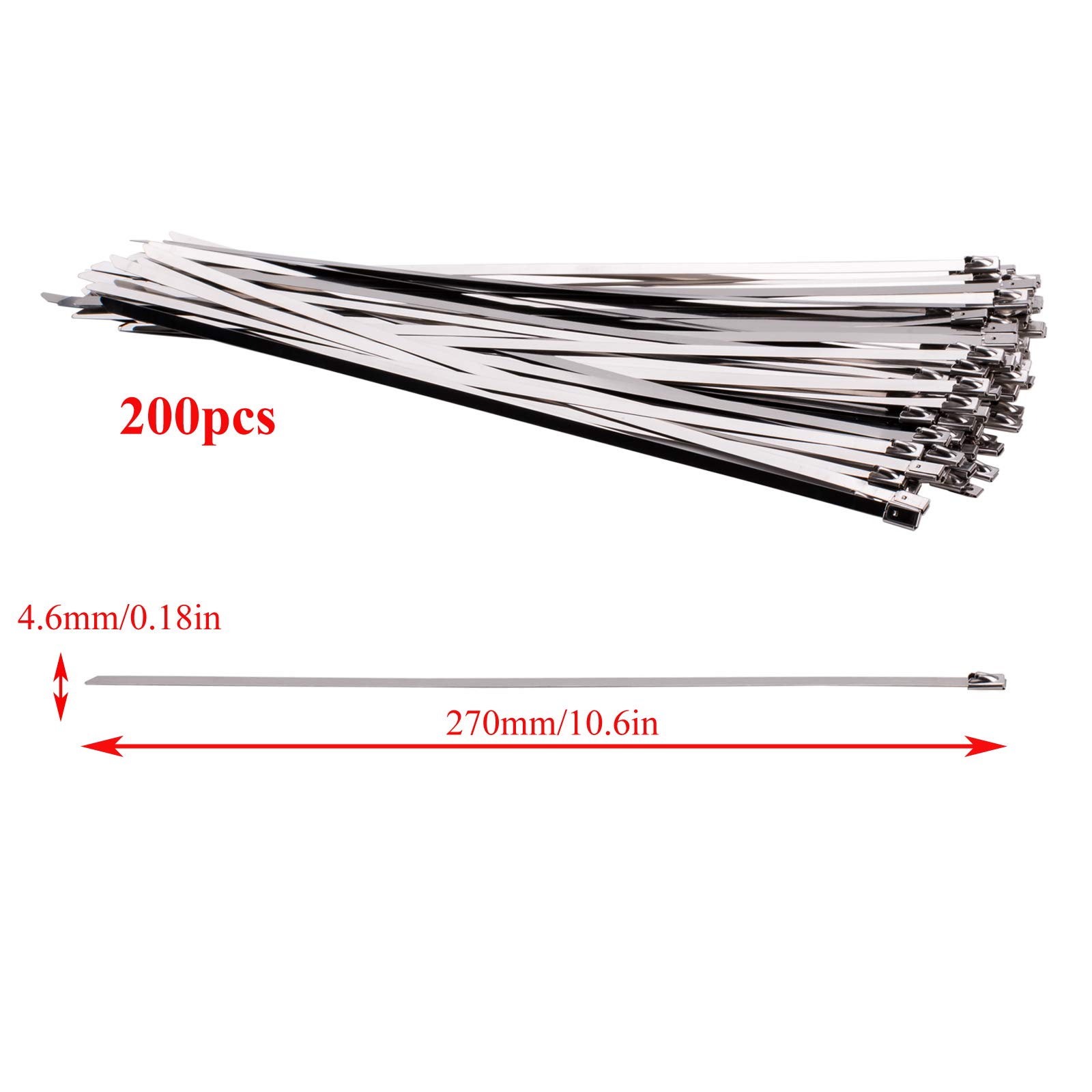 TR TOOLROCK Stainless Steel Cable Tie Gun with 200pcs 11.8