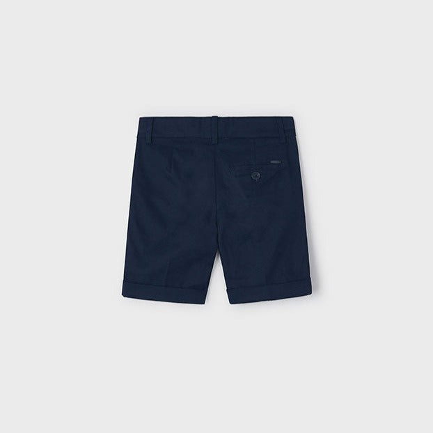 Boys Linen Chino Bermuda Shorts - Comfortable Casual Summer Shorts for Kids in Navy Blue | Perfect for Beach, Playground & Outdoor Activities