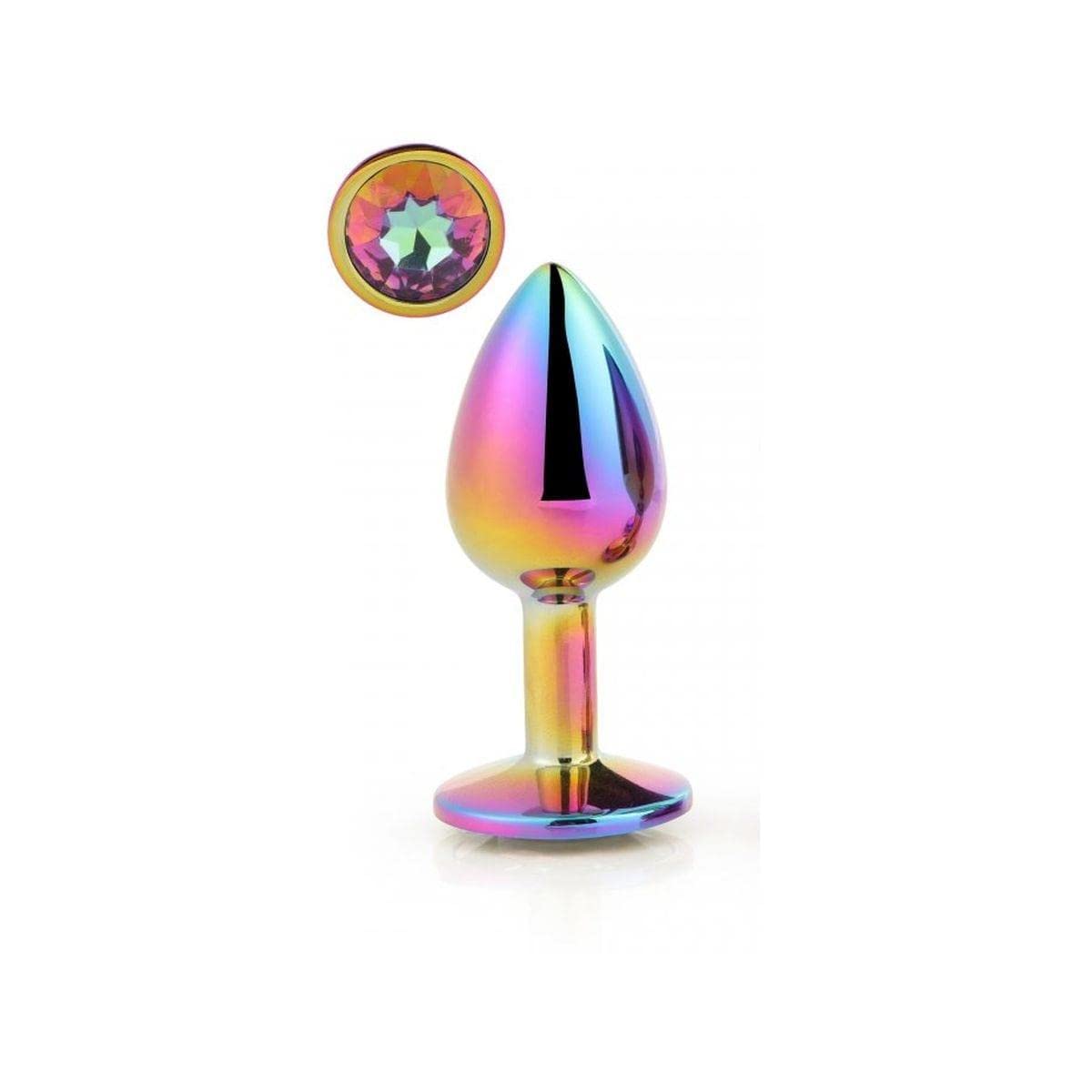 Dream Toys Gleaming Love Anal Plug - 7.1cm Multicolor Silicone Butt Plug for Women & Men - Perfect for Couples Play, BDSM, and Solo Pleasure