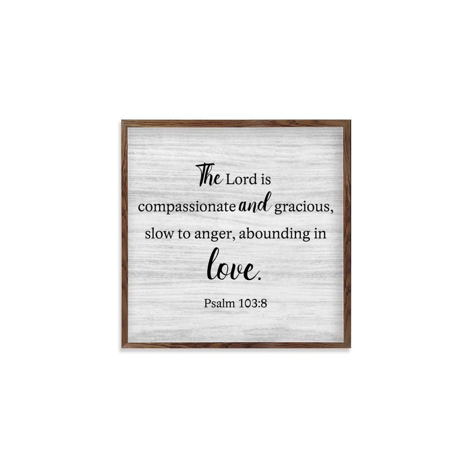 Christian Bible Verse Wall Decor - Compassionate & Gracious Lord - Perfect for Bedroom, Kitchen & Nursery