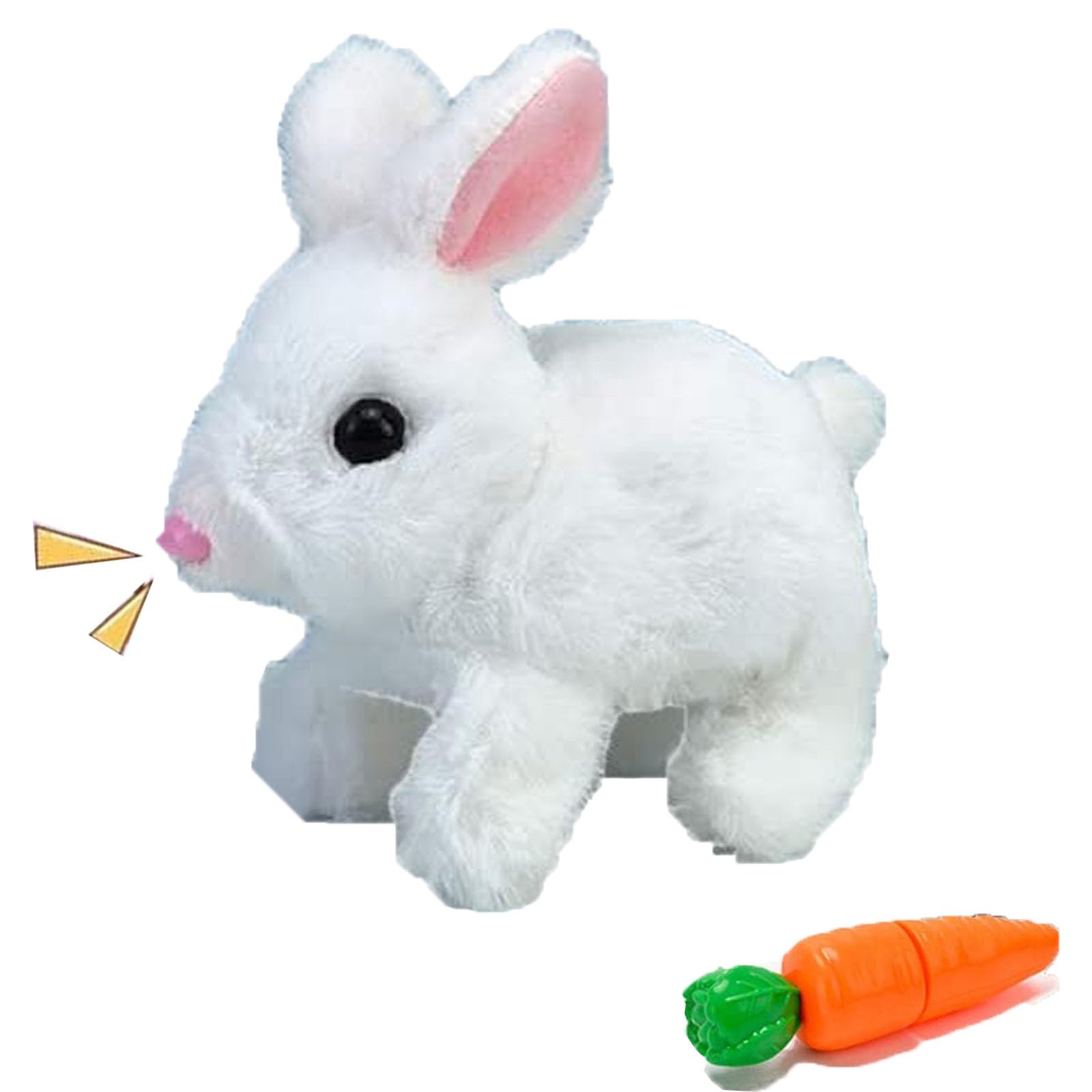 Hopping Bunny Interactive Toy - Lifesunny Walking & Talking Bunny for Kids & Adults - Educational Easter Gift (White) - Perfect for Easter Celebrations, Birthday Parties & Learning Playtime