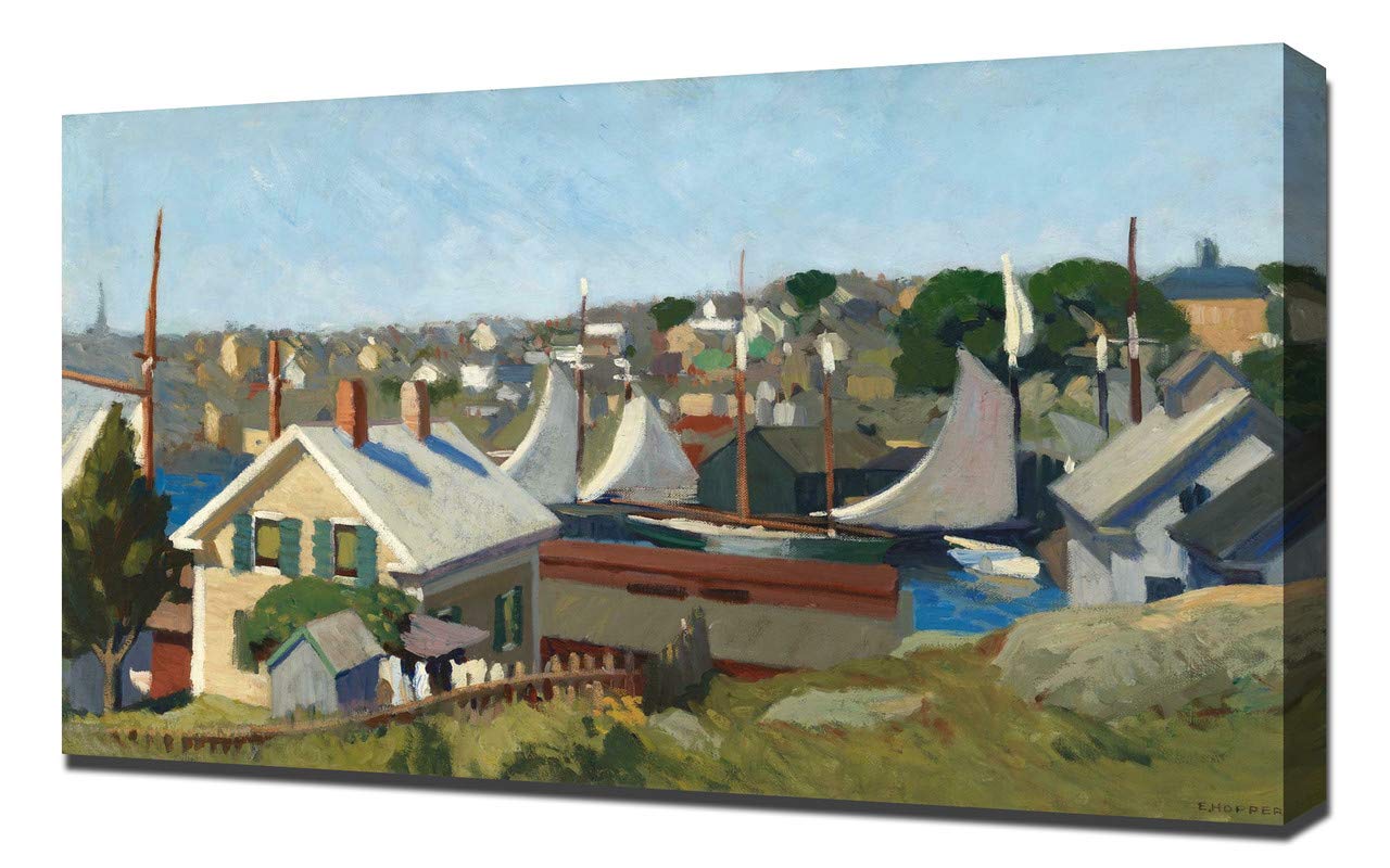 Edward Hopper Gloucester Harbor Canvas Art Print - High-Quality Wall Art for Living Room, Bedroom & Office Decor | Stretched & Ready to Hang