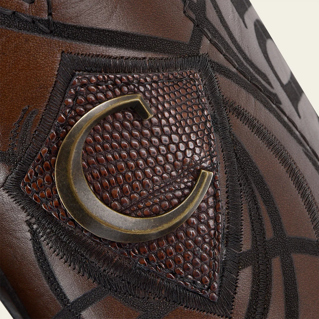 1J1NLT Men's Western Cowboy Boots - Genuine Lizard Leather, Honey Brown - Perfect for Rodeo, Country Music Festivals & Casual Wear