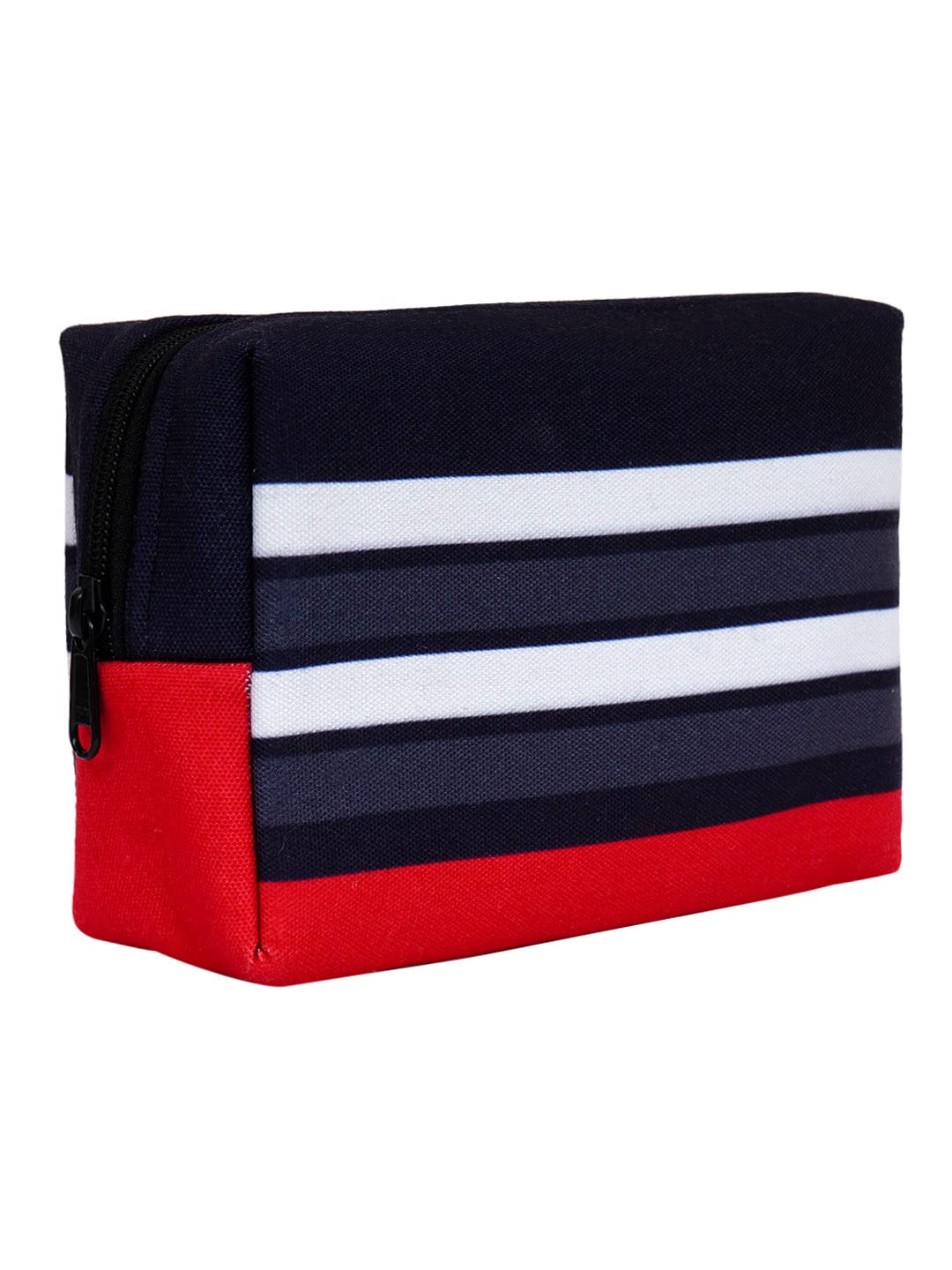 Crazyify Simple Printed Makeup Pouch for Women | Canvas Cosmetic Bag with Zipper | Travel Toiletry Storage Organizer | Perfect for Travel, Gym, and Daily Makeup Essentials