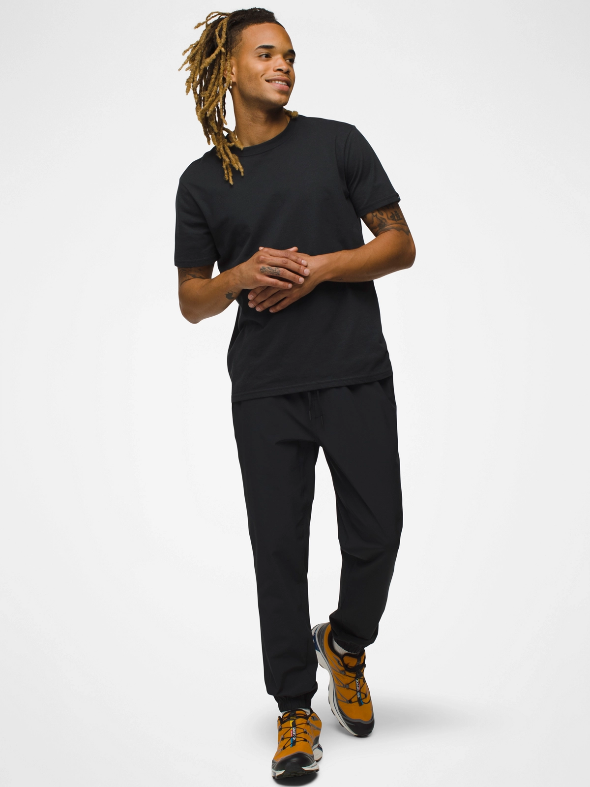 prAna Discovery Trail Performance Jogger Pants for Hiking & Outdoor Activities - Black