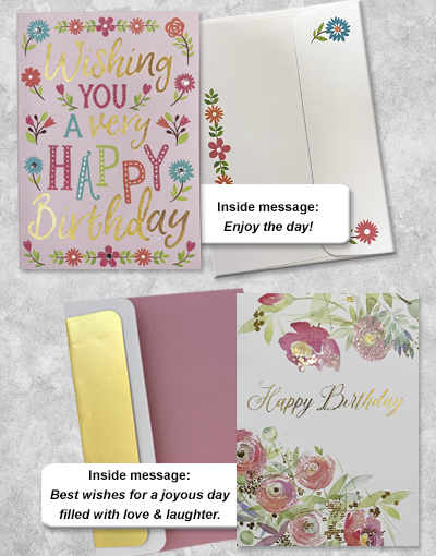 Happy Birthday Greeting Cards Set - Beautiful Birthday Cards for Friends & Family - Perfect for Birthday Parties, Celebrations & Special Occasions