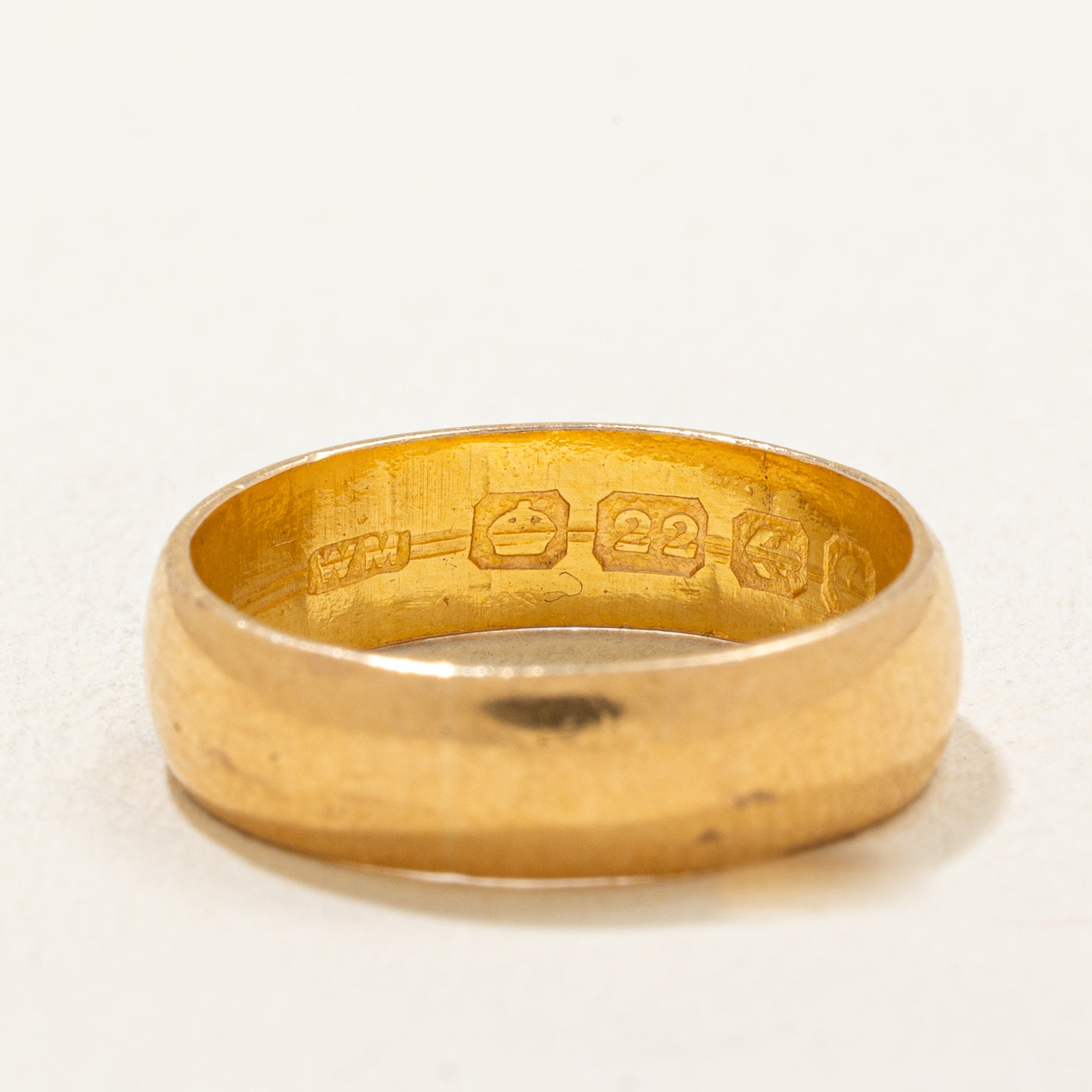 22k Yellow Gold Birmingham Ring - 4.70mm Wide Size 4 Wedding Band for Men & Women | Perfect for Engagements, Anniversaries and Special Occasions