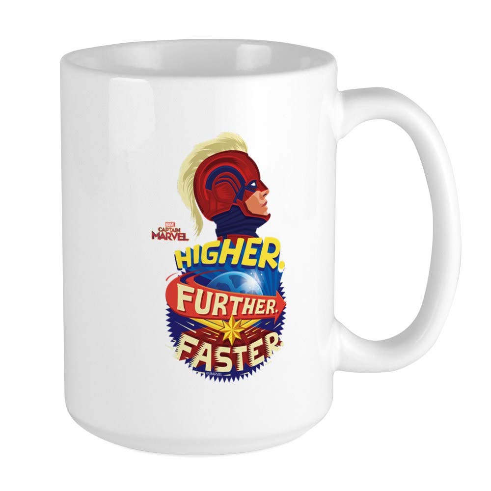 Captain Marvel Ceramic Coffee Mug 15 oz - Superhero Tea & Coffee Cup for Marvel Fans - Perfect for Home, Office & Gifts