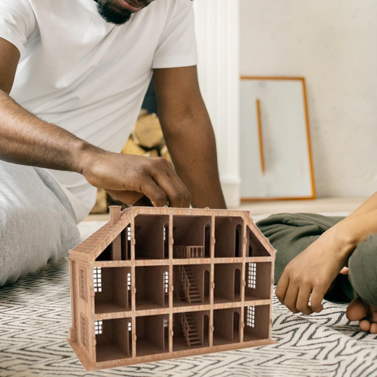 3D Wooden Puzzle DIY Doll House Kit - Historic Southern USA Tiny House Model - Premium Baltic Birch Wood Craft Kit for Family, School & Hobby | Perfect for Home Decor, Educational Projects & Creative Gifts