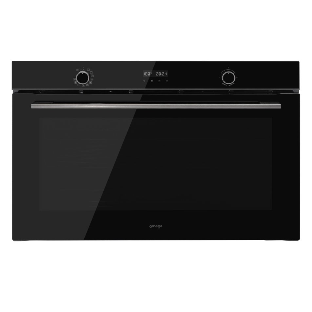Omega 90cm 11-in-1 Multi-Function Built-In Oven with Air Fryer - Midnight Black (OBO9011AM) | Perfect for Baking, Roasting & Air Frying in Modern Kitchens
