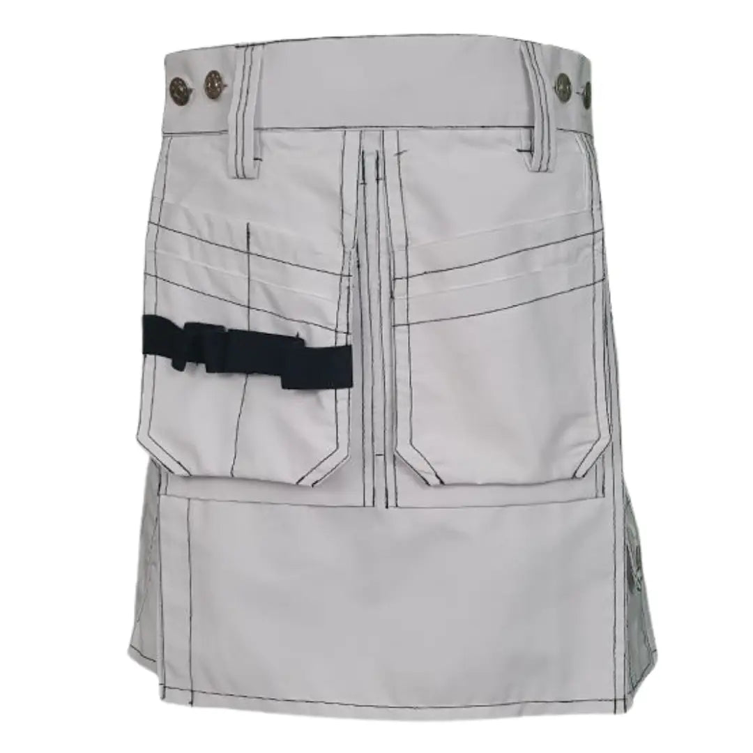 Carhartt Men's White Work Utility Kilt - Durable Cotton Canvas Workwear for Outdoor Jobs, Construction & Highland Events | Perfect for Laborers, Carpenters & Scottish Festivals