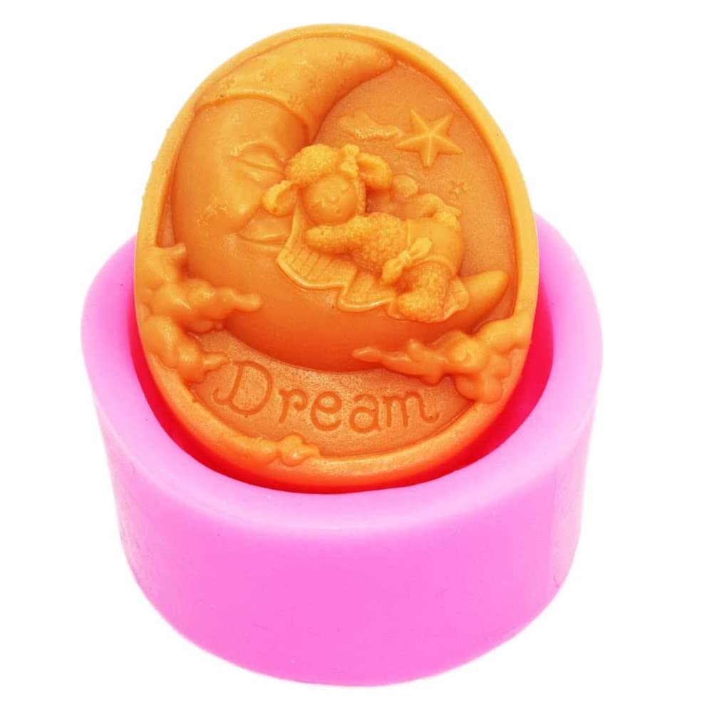 YSCEN Silicone Sheep Soap Molds for DIY Handmade Soap Making - Dream Sheep & Moon Shape Craft Art Supplies (Perfect for Home Spa, Gift Making & Candle Crafting)